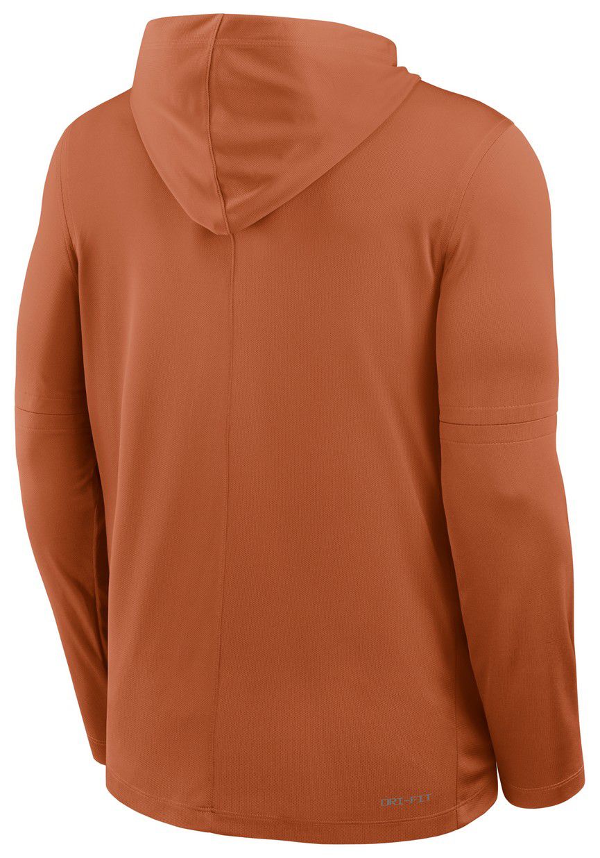 Nike Men's Texas Longhorns Desert Orange Dri-FIT Long Sleeve Hoodie T-Shirt product image