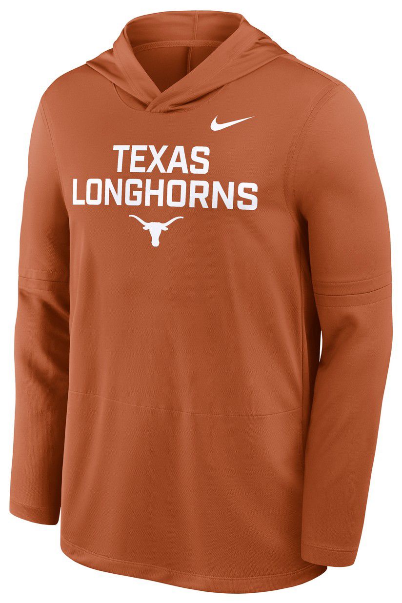 Nike Men's Texas Longhorns Desert Orange Dri-FIT Long Sleeve Hoodie T-Shirt product image