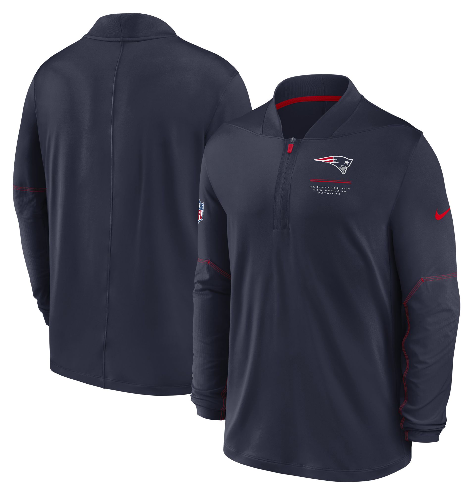 Nike Men's New England Patriots Navy Midweight 1/2 Zip | Dick's