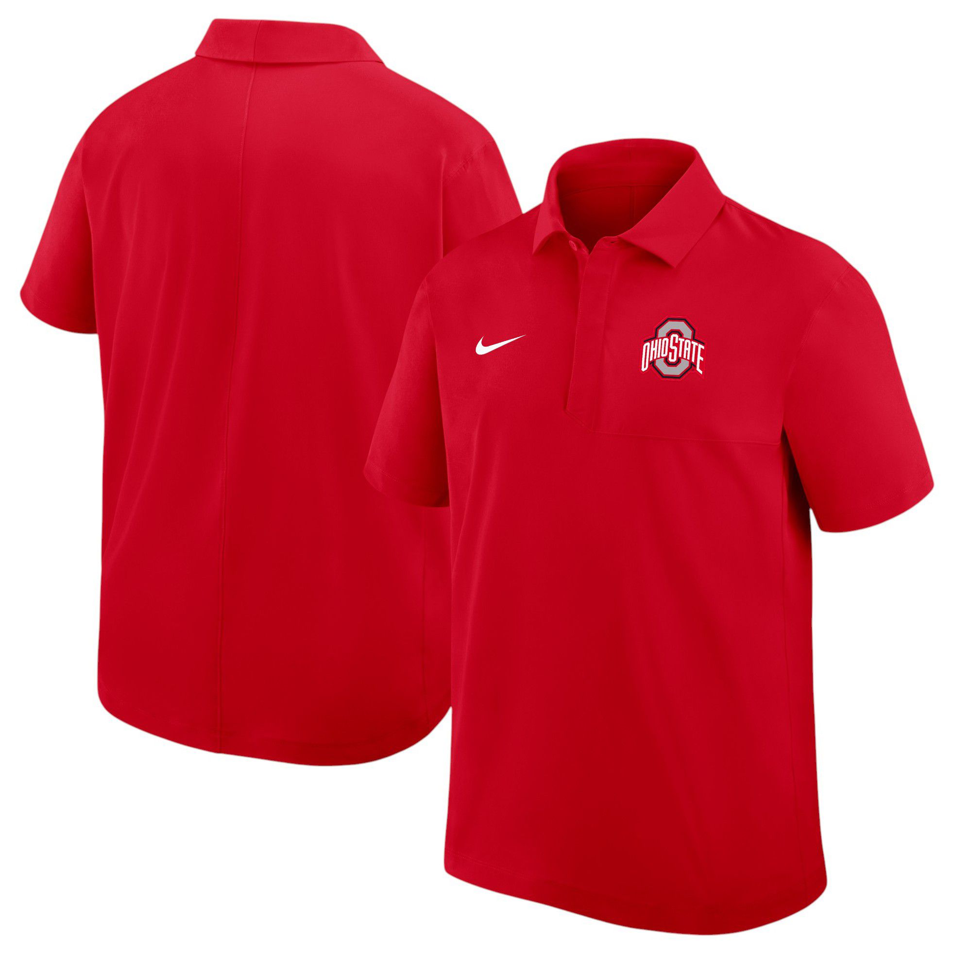 Nike Men's Ohio State Buckeyes University Red Dri-Fit Woven Polo product image