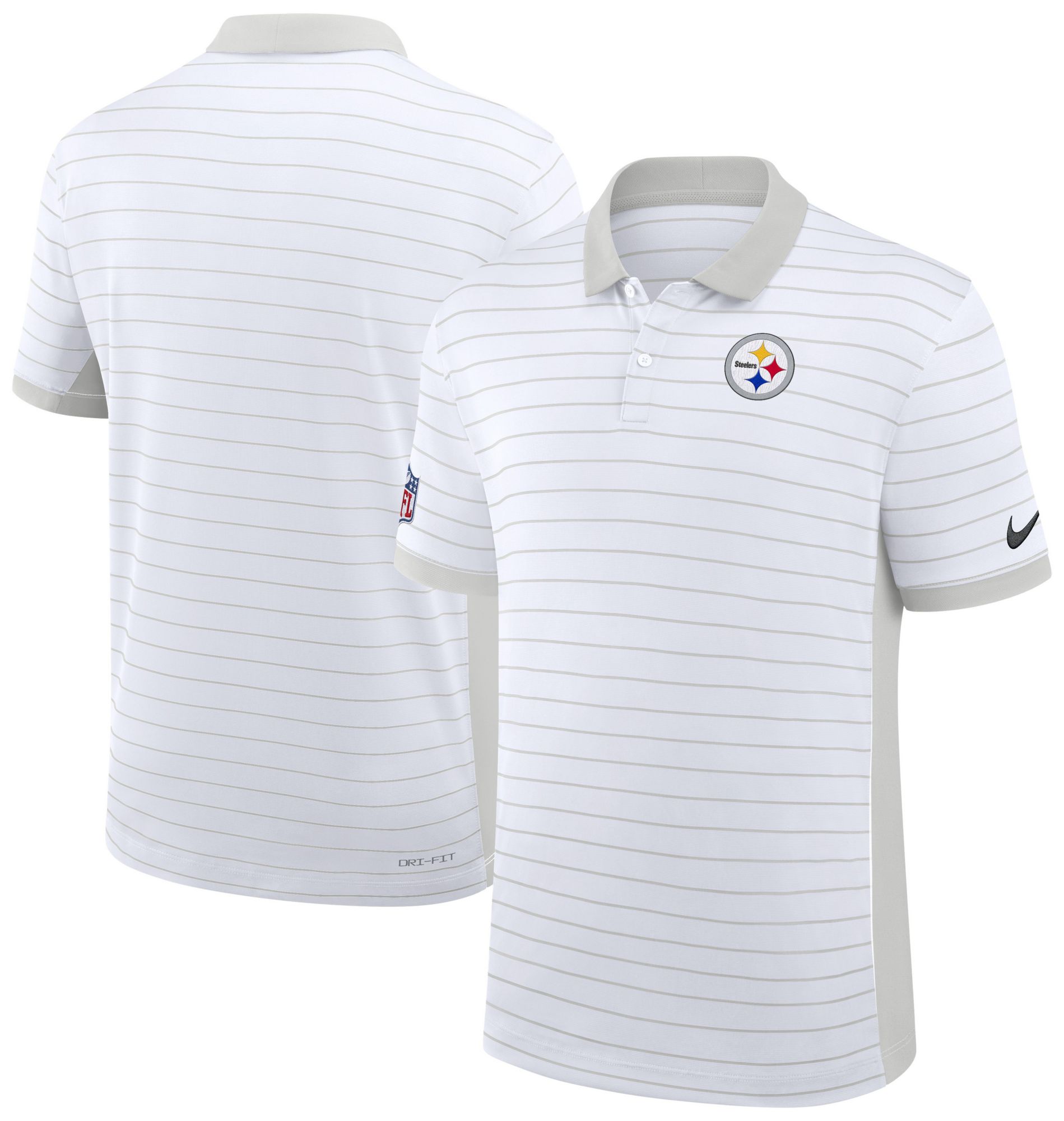 Nike Men's Pittsburgh Steelers White Dri-FIT Victory Polo product image