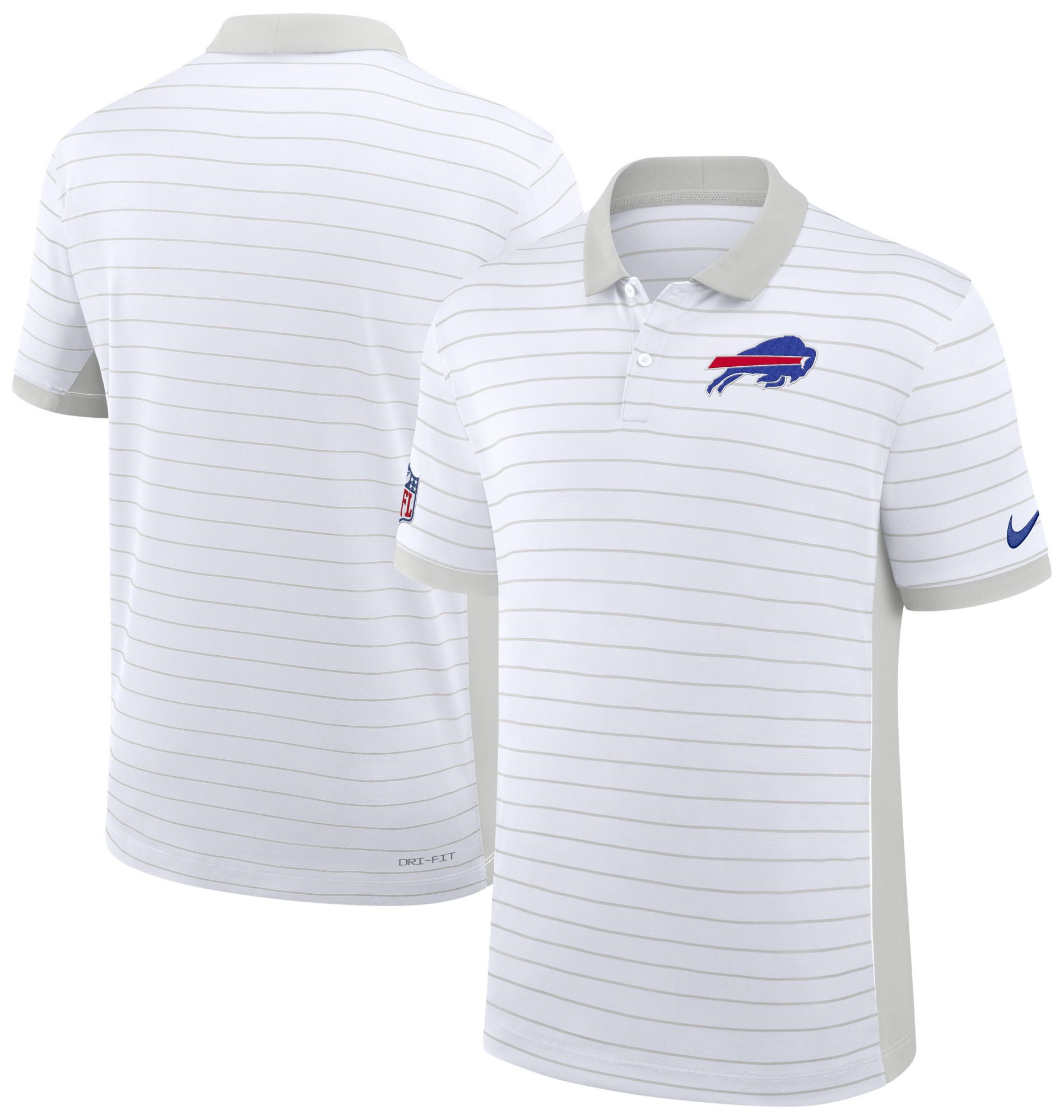 Nike Men's Buffalo Bills White Dri-FIT Victory Striped Polo product image