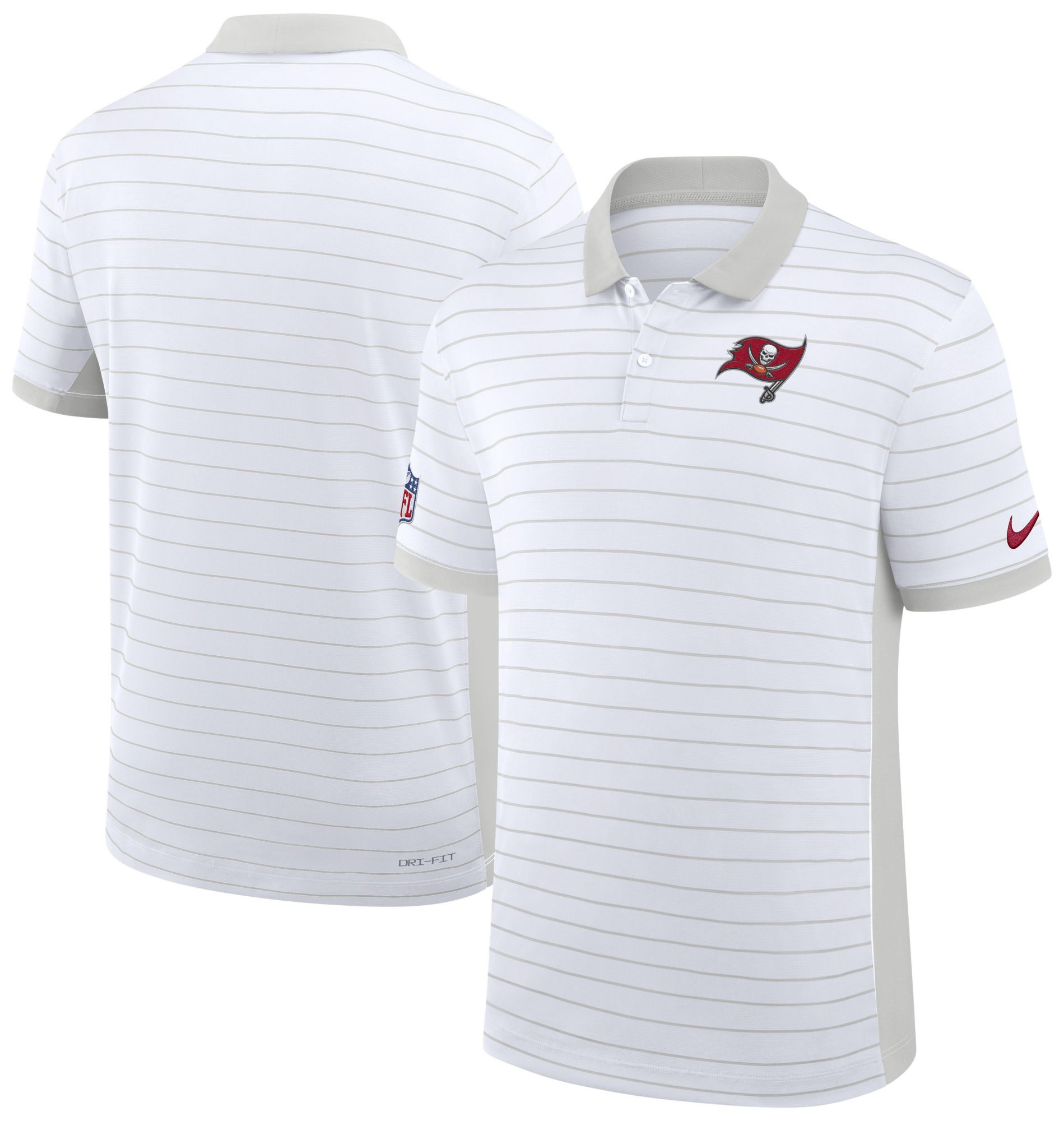 Nike Men's Tampa Bay Buccaneers White Dri-FIT Victory Striped Polo product image