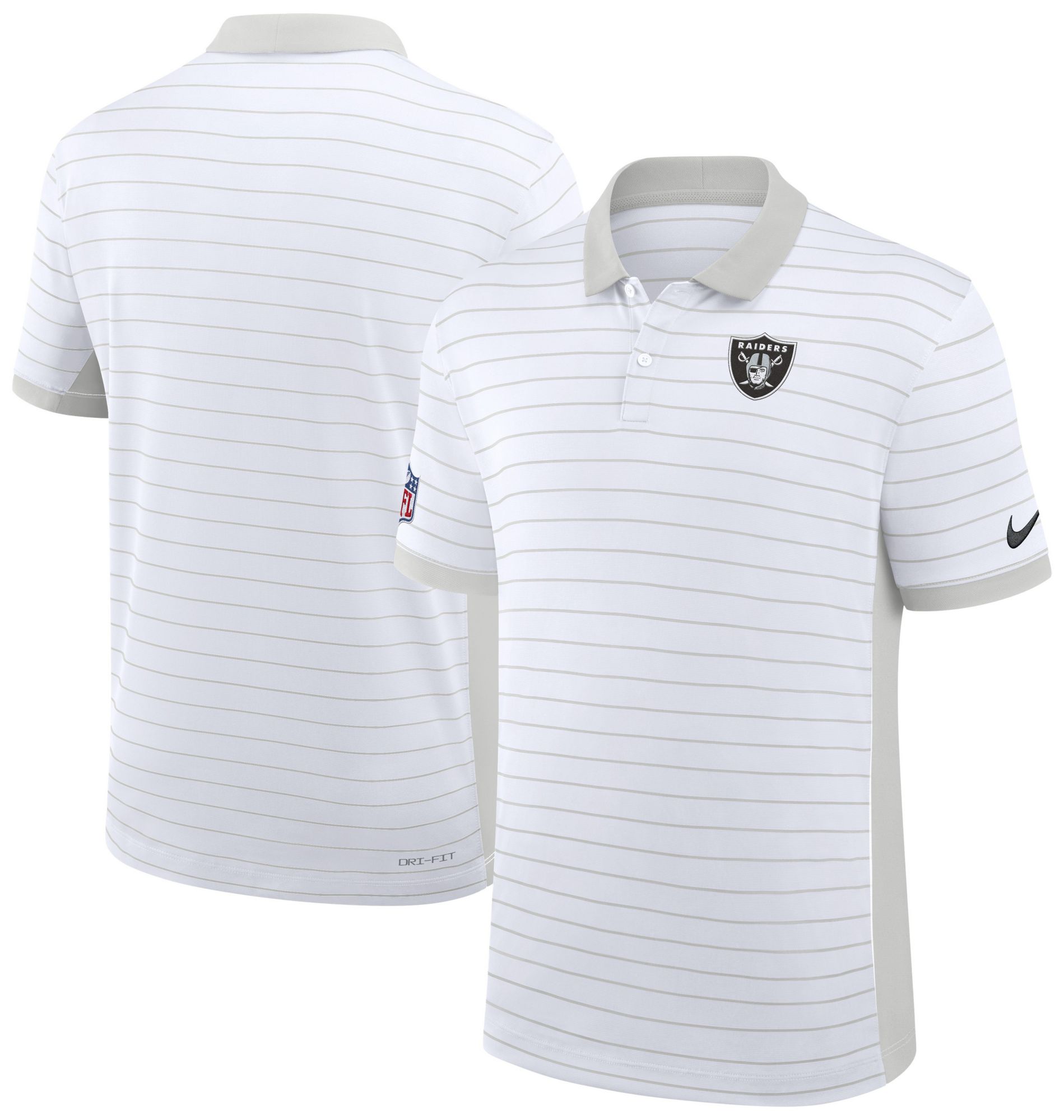 Nike Men's Las Vegas Raiders White Dri-FIT Victory Striped Polo product image