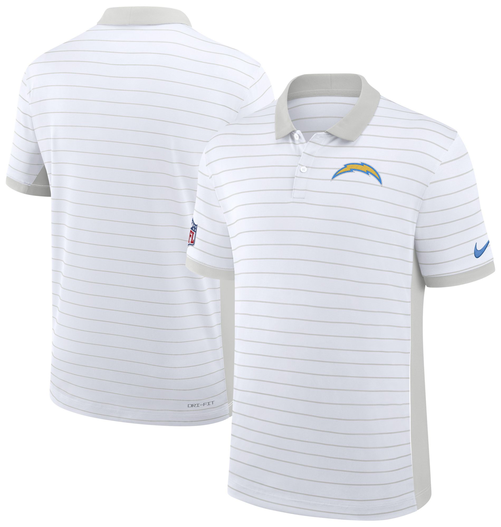 Nike Men's Los Angeles Chargers White Dri-FIT Victory Striped Polo product image