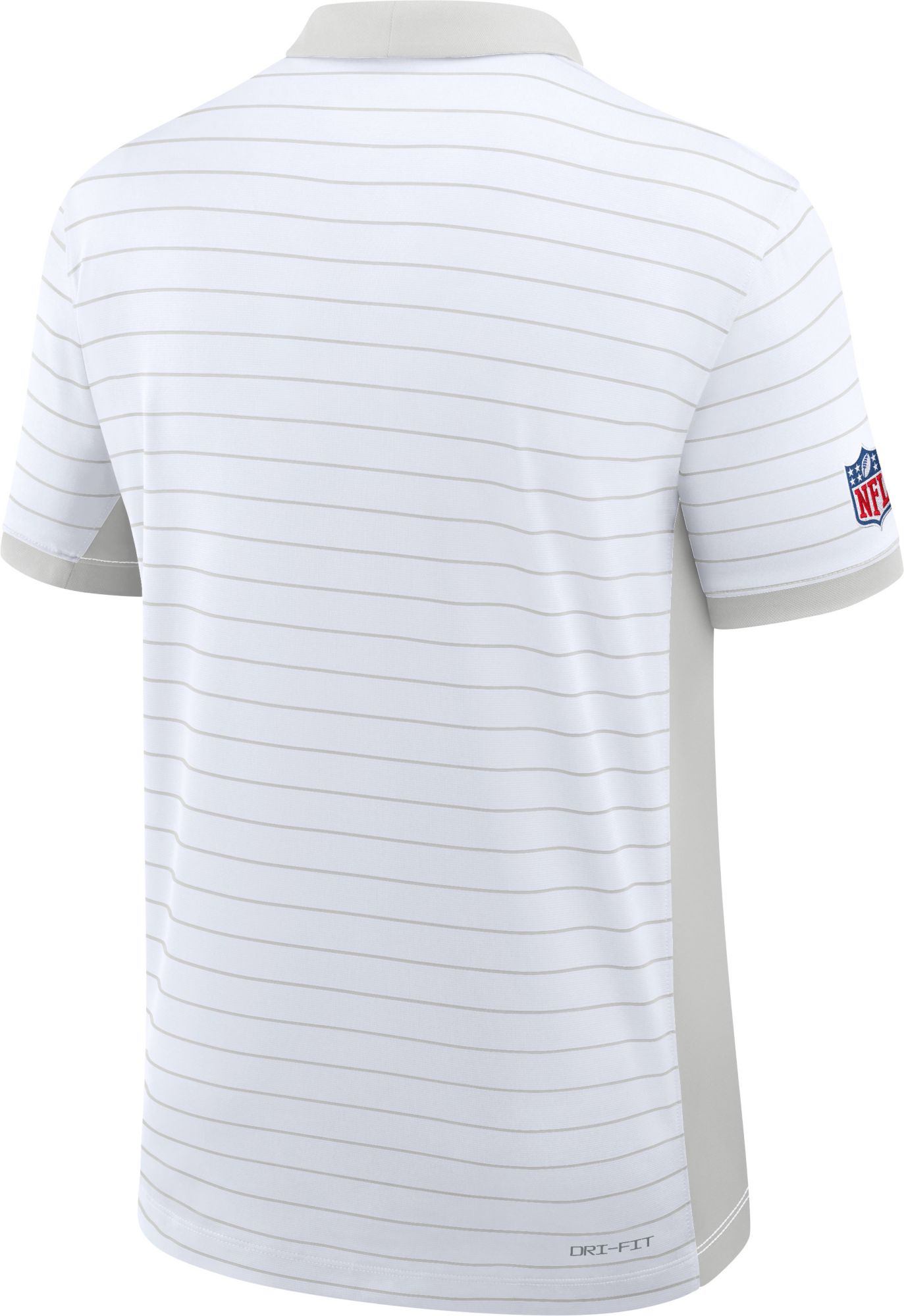 Nike Men's Los Angeles Rams White Sideline Victory Striped Polo product image