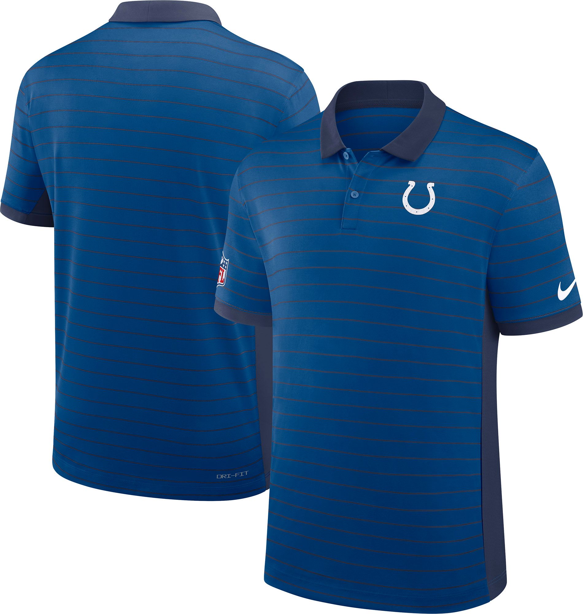 Nike Men's Indianapolis Colts Gym Blue Dri-FIT Victory Striped Polo product image