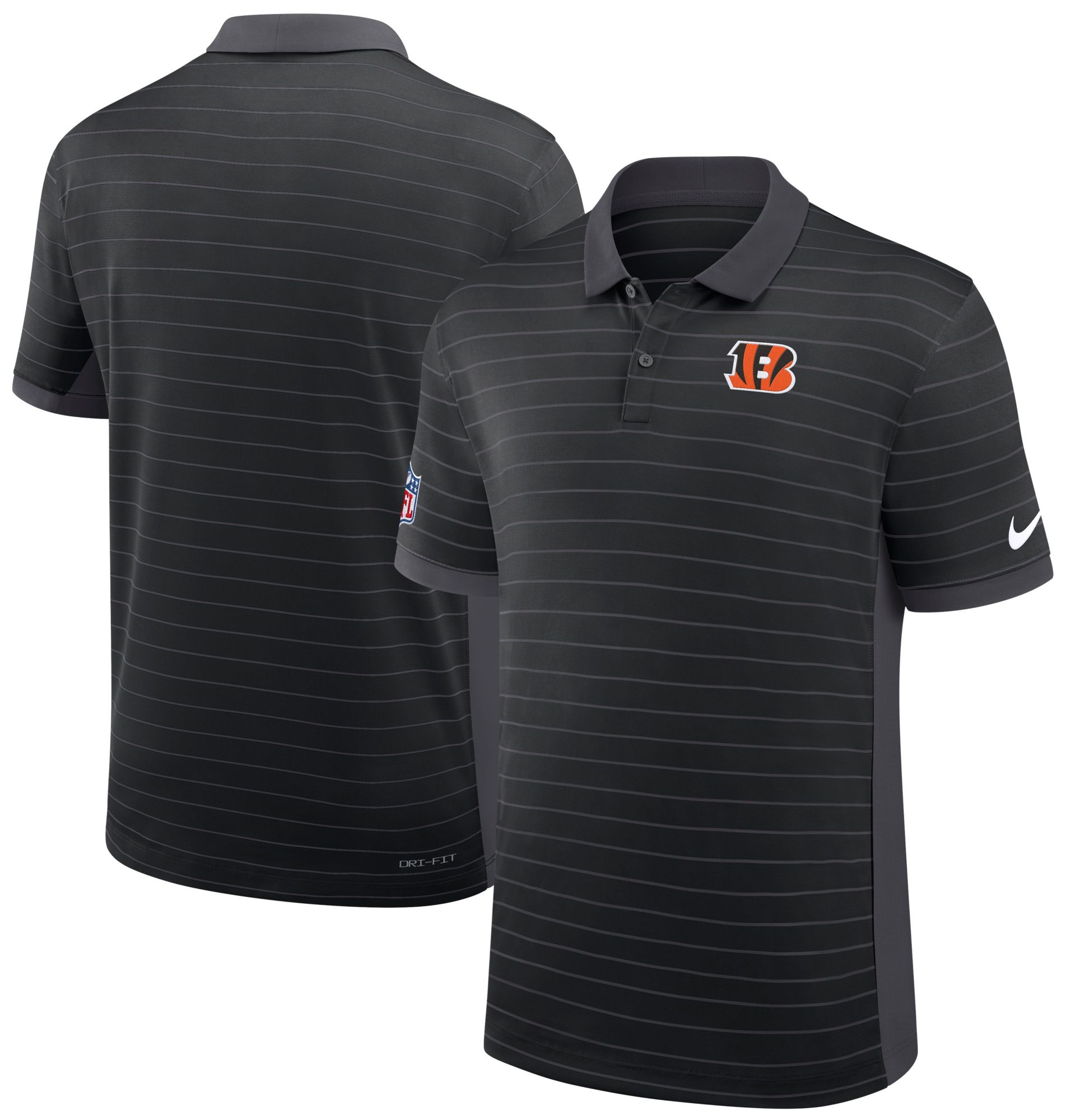 Nike Men's Cincinnati Bengals Black Striped Polo product image