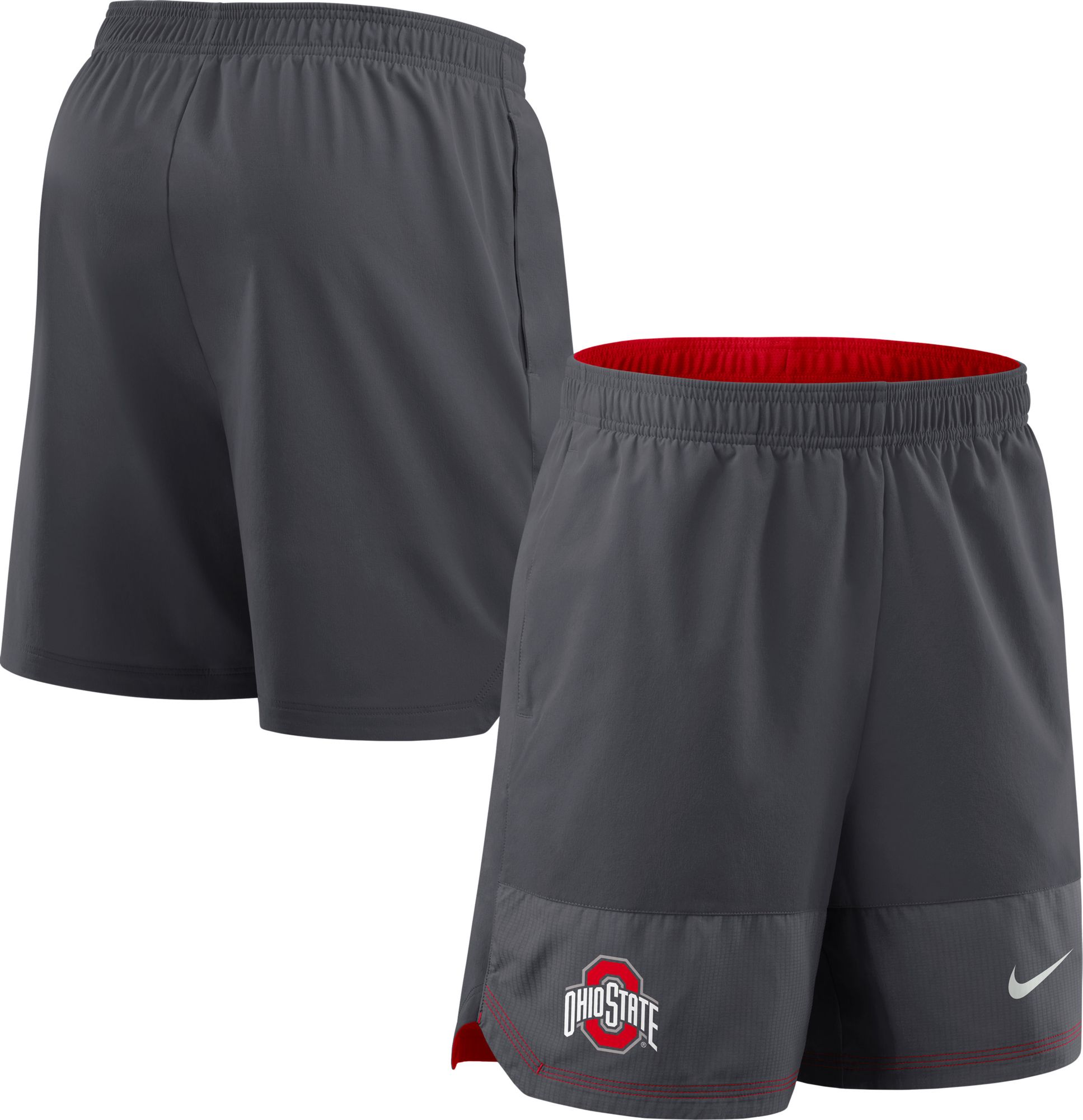 Nike Men's Ohio State Buckeyes Grey Dri-Fit Woven Shorts product image