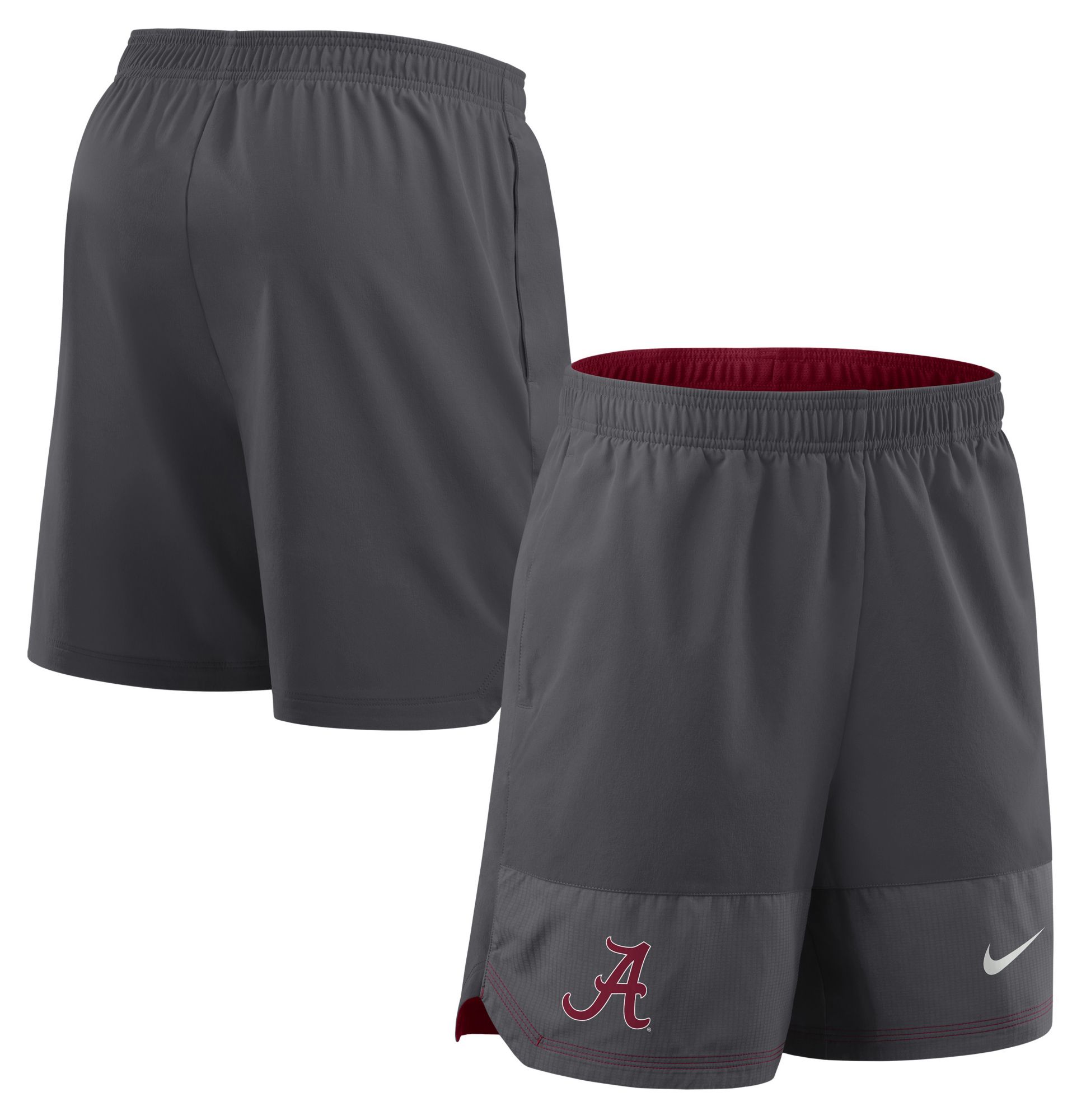 Nike Men's Alabama Crimson Tide Grey Dri-Fit Woven Shorts product image
