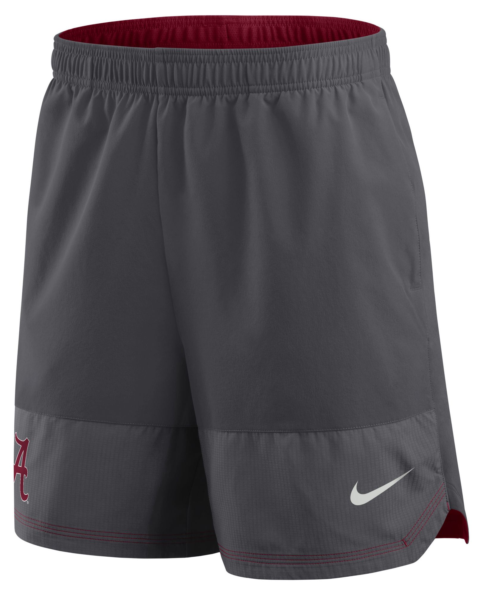 Nike Men's Alabama Crimson Tide Grey Dri-Fit Woven Shorts product image