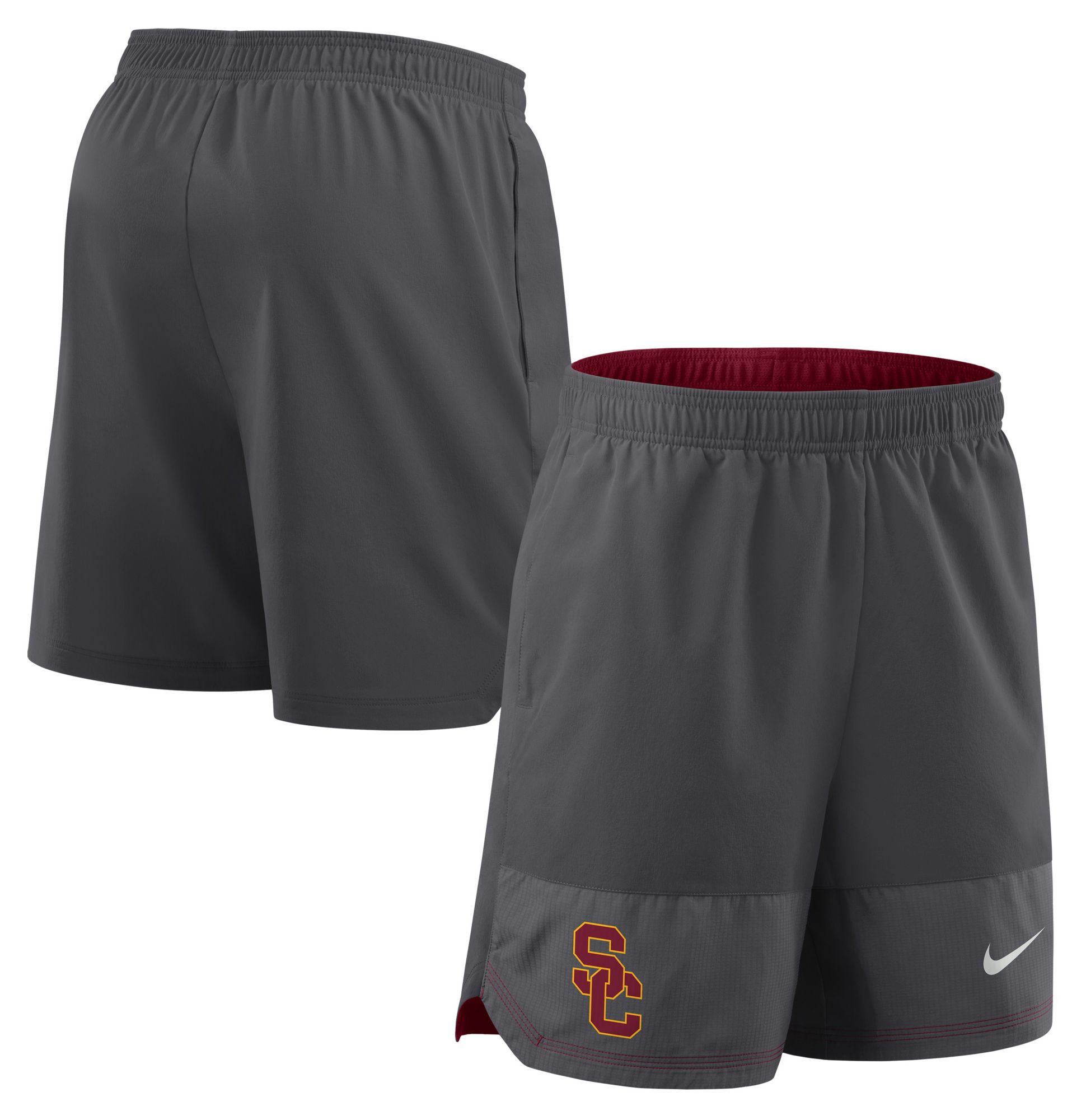 Nike Men's USC Trojans Grey Dri-Fit Woven Shorts product image