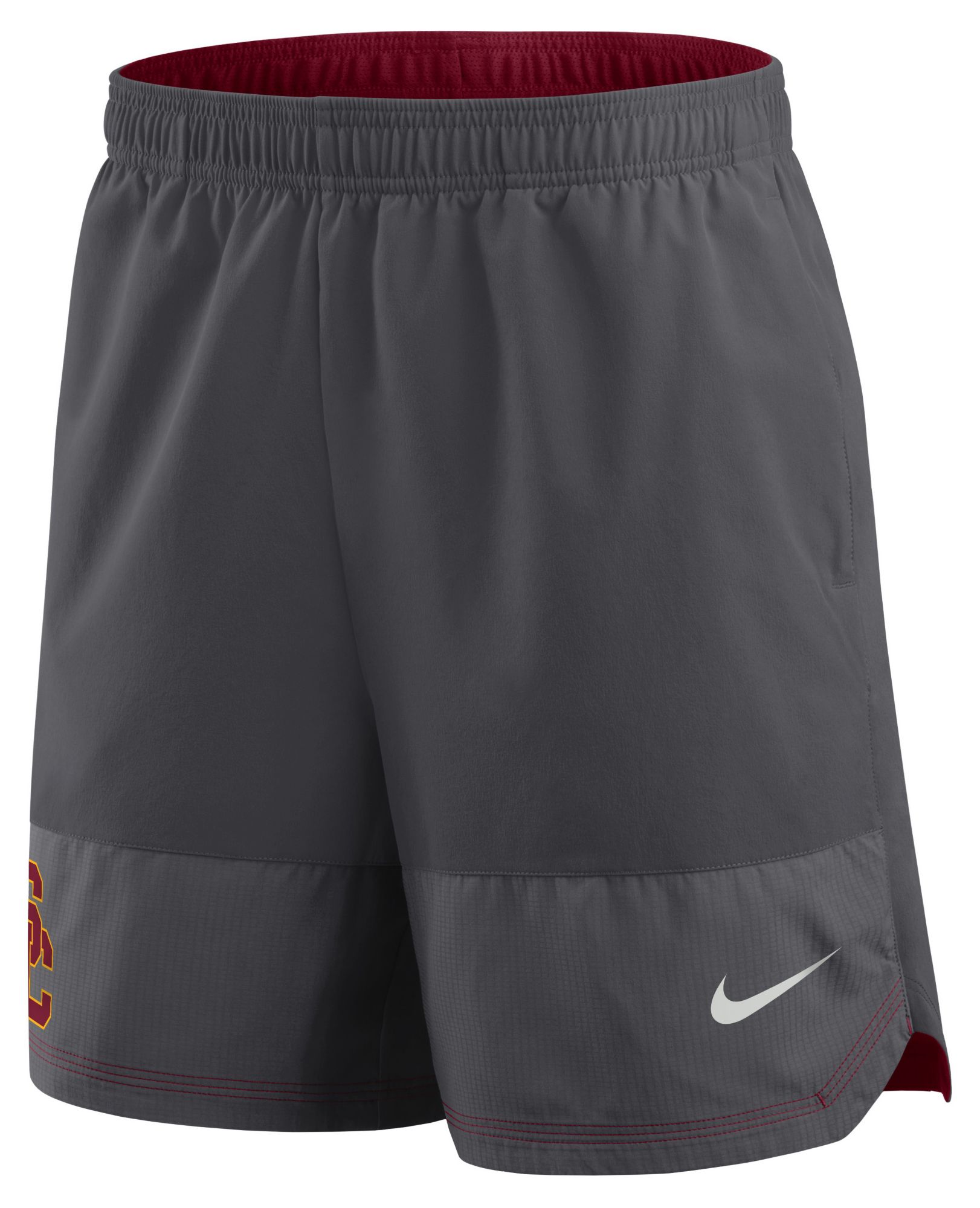 Nike Men's USC Trojans Grey Dri-Fit Woven Shorts product image