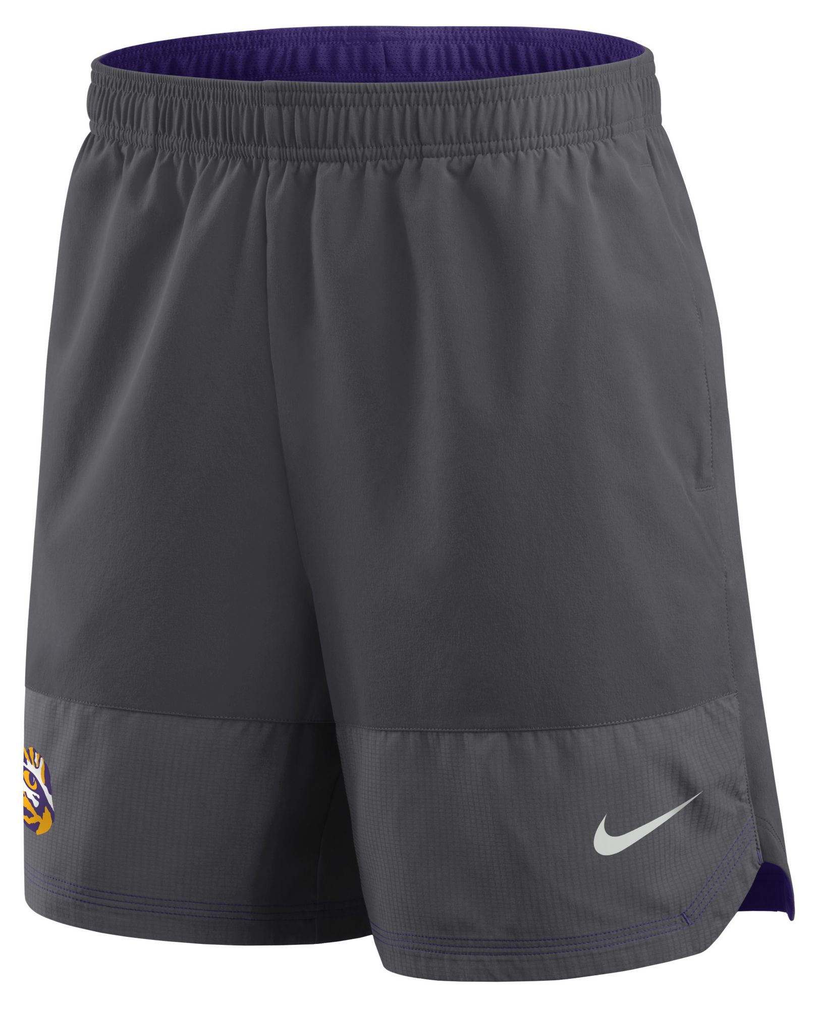 Nike Men's LSU Tigers Grey Dri-Fit Woven Shorts product image