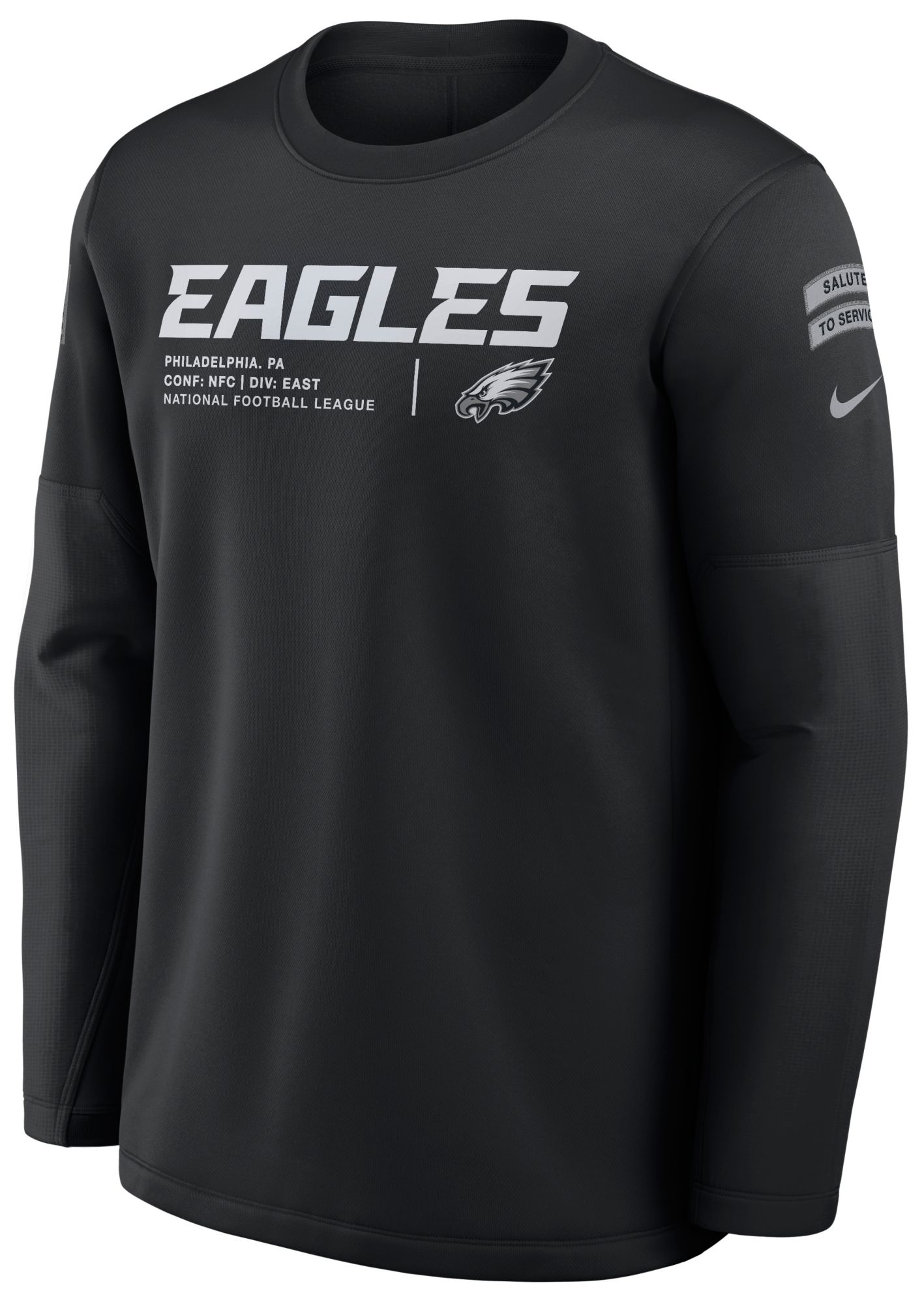 Nike Men's Philadelphia Eagles Salute to Service 2026 Coaches Crewneck Sweatshirt product image