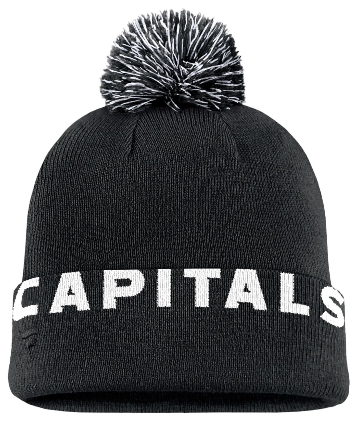 NHL Adult Washington Capitals 2024 High-Stick Black Pom Beanie