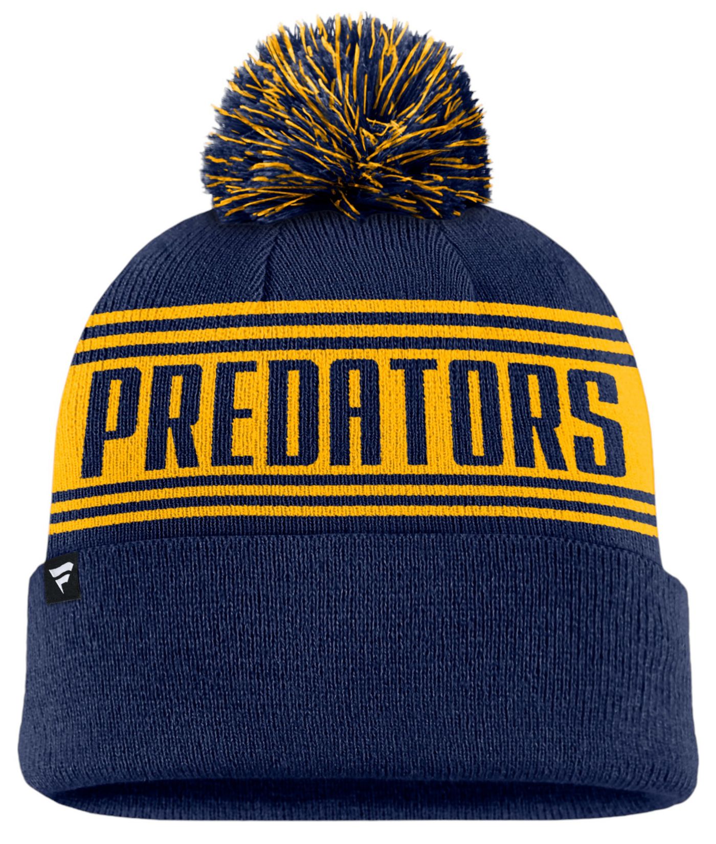 NHL Adult Nashville Predators 2024 Enforce Navy Pom Beanie Dick s Sporting Goods
