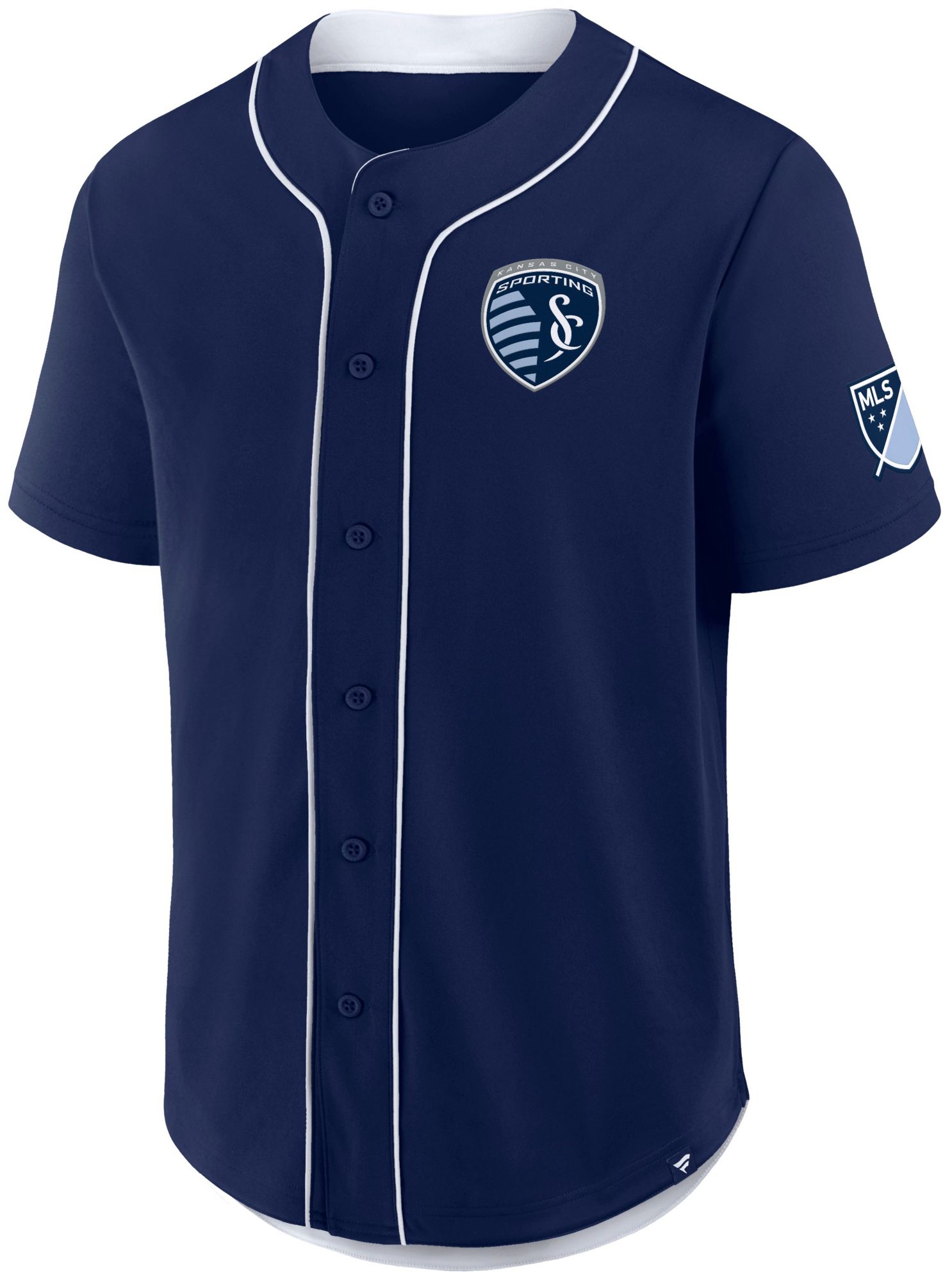 MLS Adult Sporting Kansas City Navy Baseball Jersey product image