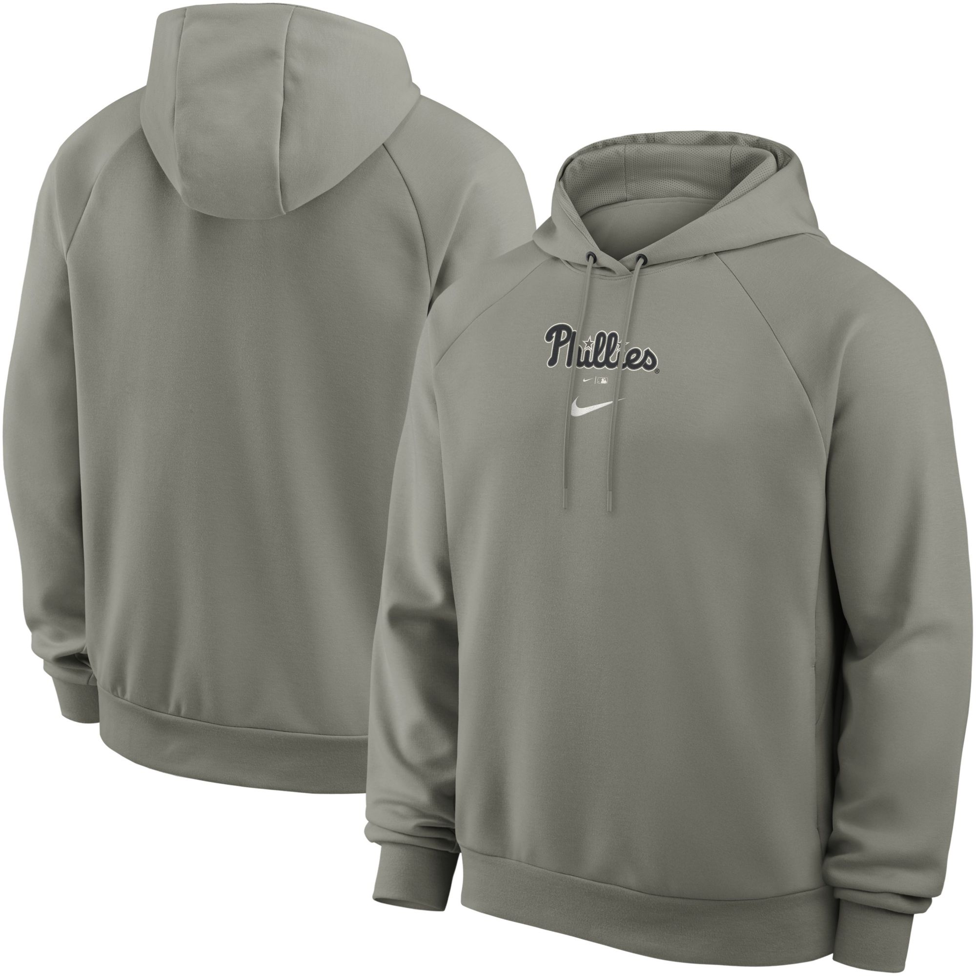 Nike Men's Philadelphia Phillies Gray Dri-FIT Primary Fleece UV Pullover Hoodie product image