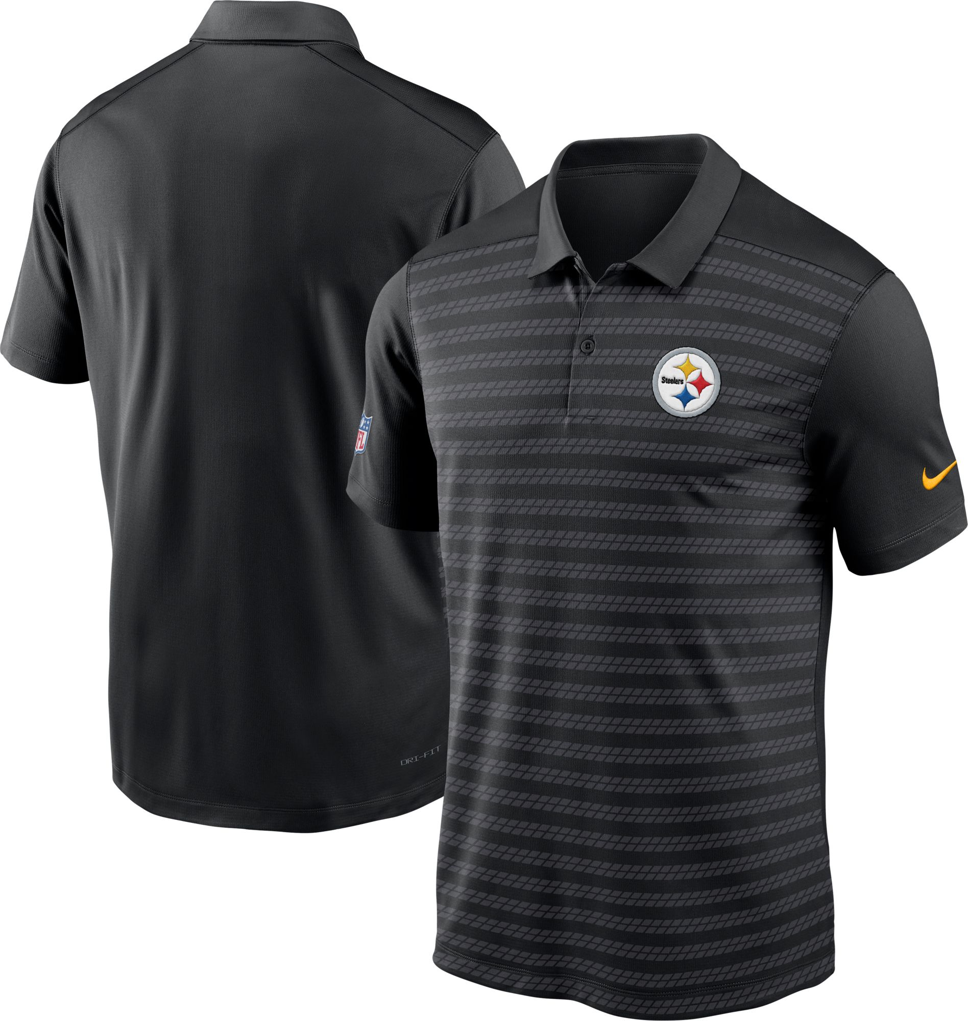 Nike Men's Pittsburgh Steelers Sideline Victory Black Polo product image