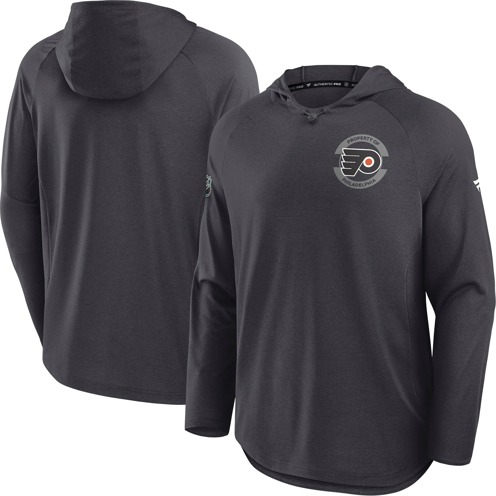 NHL Men's Philadelphia Flyers Grey Rink Lightweight Pullover Hoodie product image