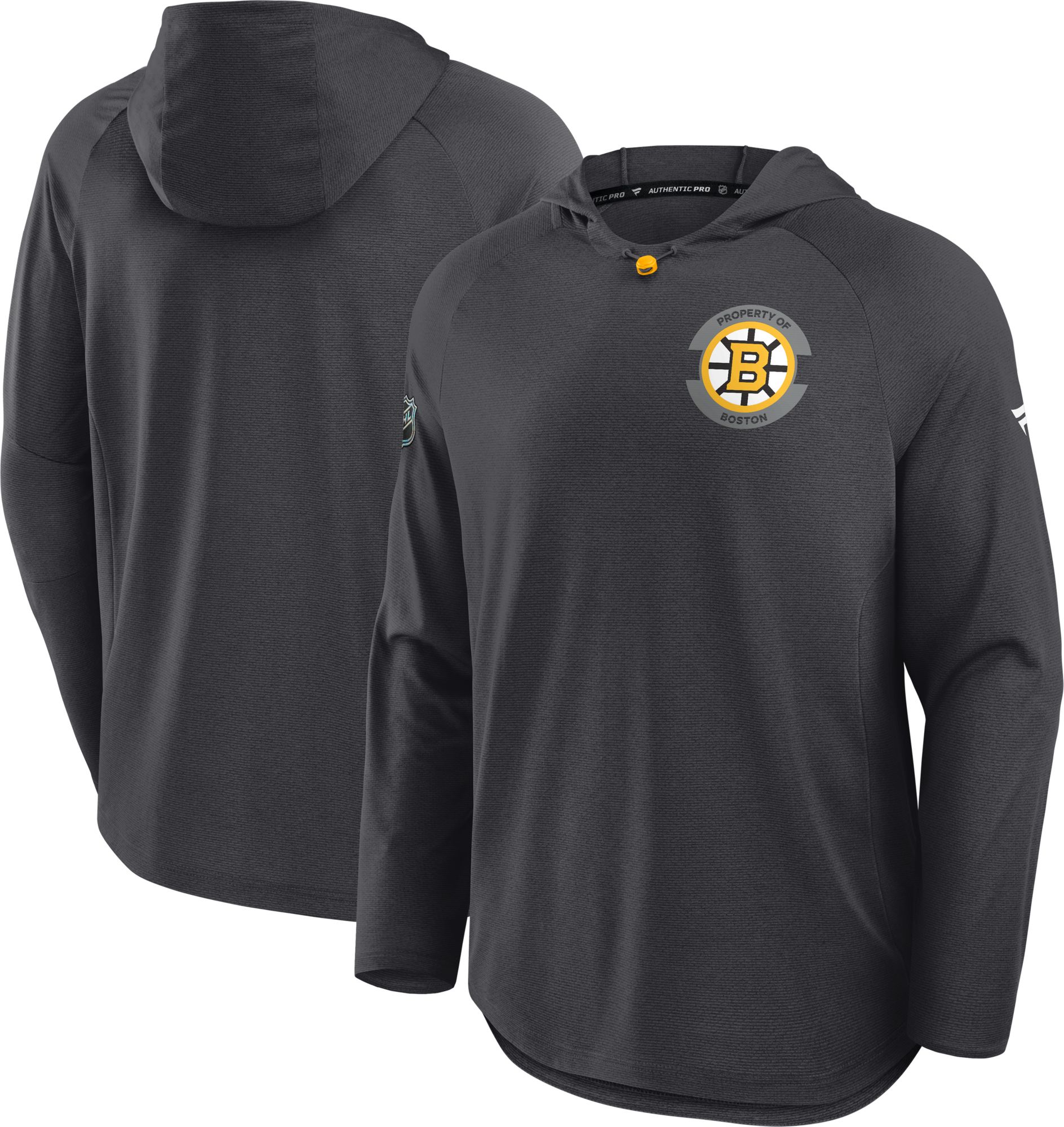 NHL Men's Boston Bruins Rink Lightweight Grey Pullover Hoodie product image