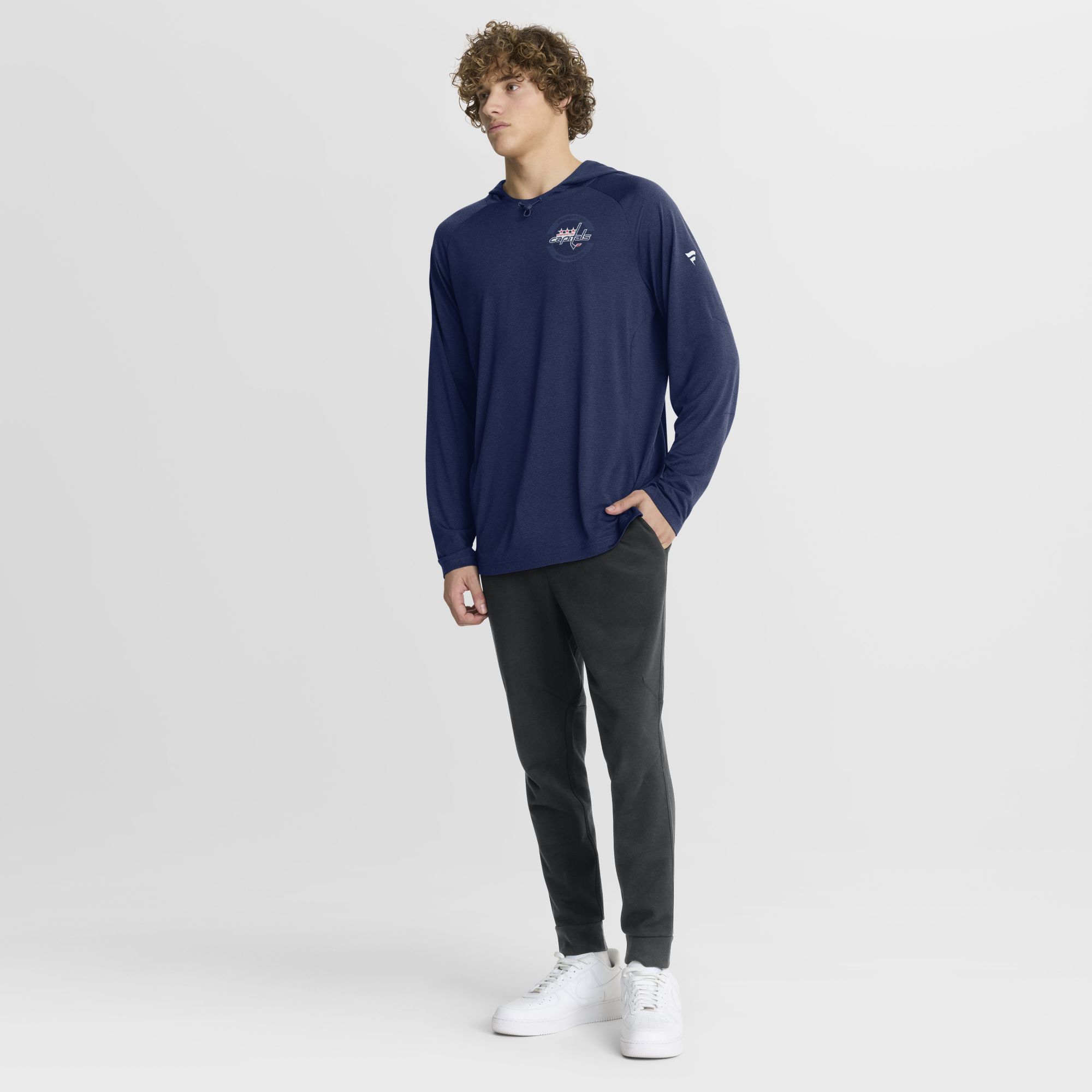 NHL Men's Washington Capitals Navy Rink Lightweight Pullover Hoodie product image