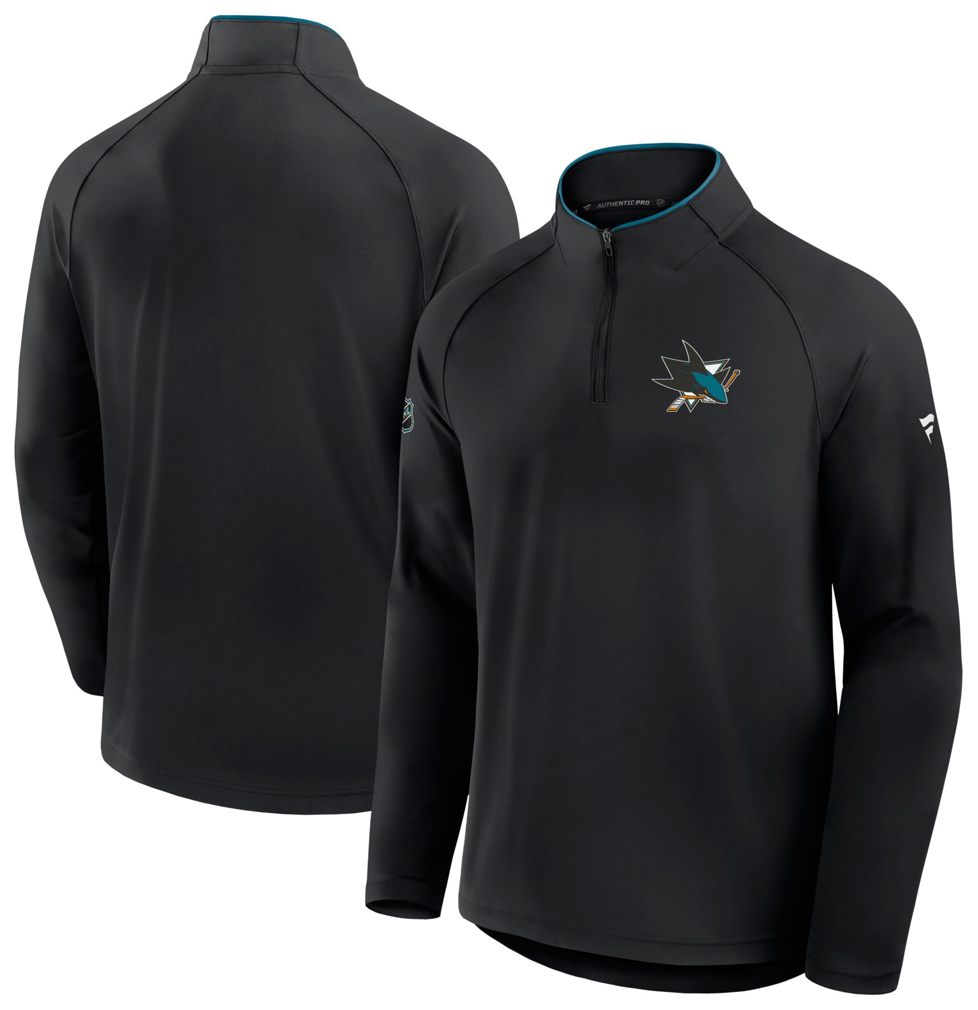 NHL Men's San Jose Sharks Black Rink Train Quarter-Zip Pullover product image