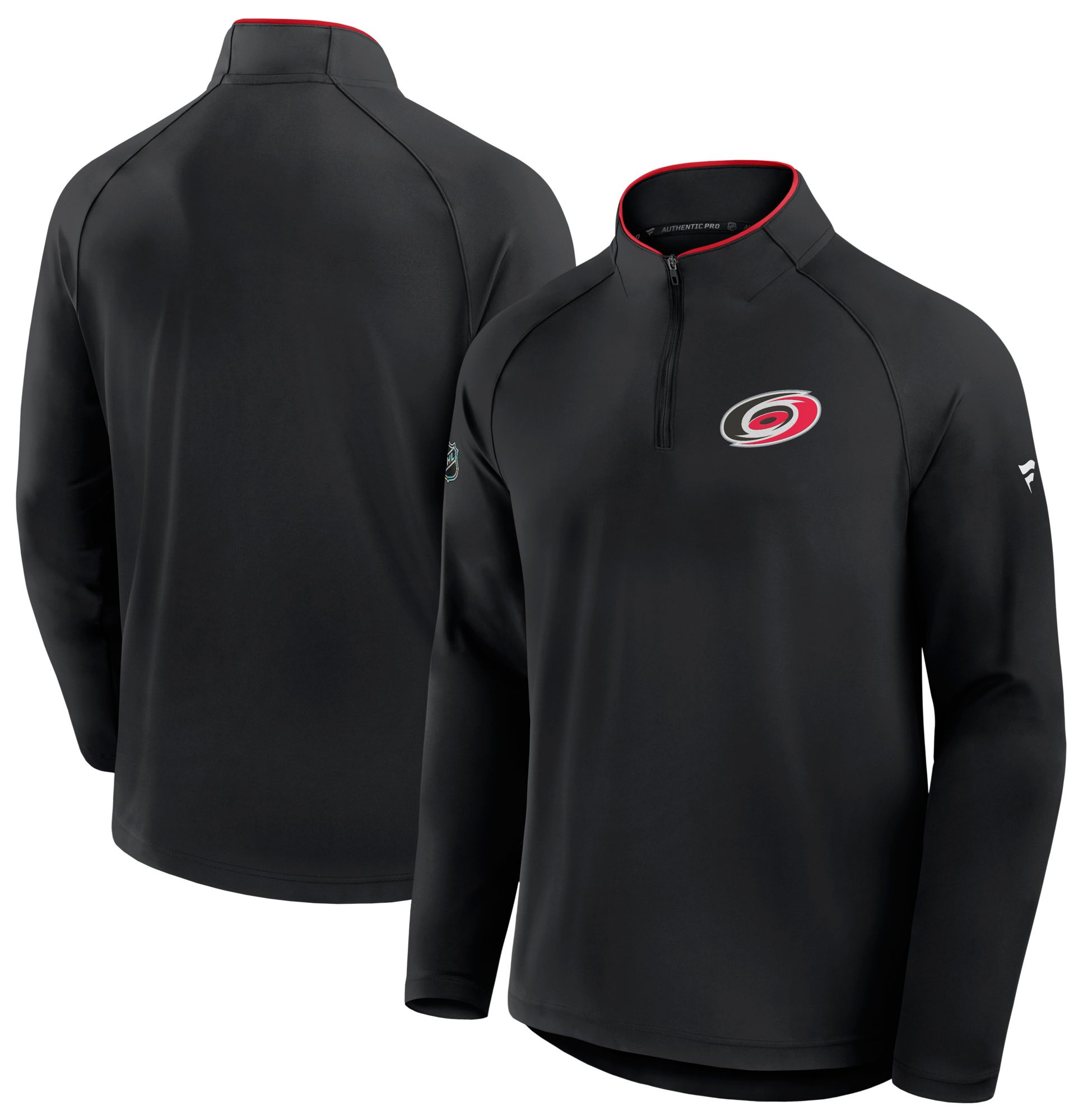 NHL Men's Carolina Hurricanes Black Rink Train Quarter-Zip Pullover product image