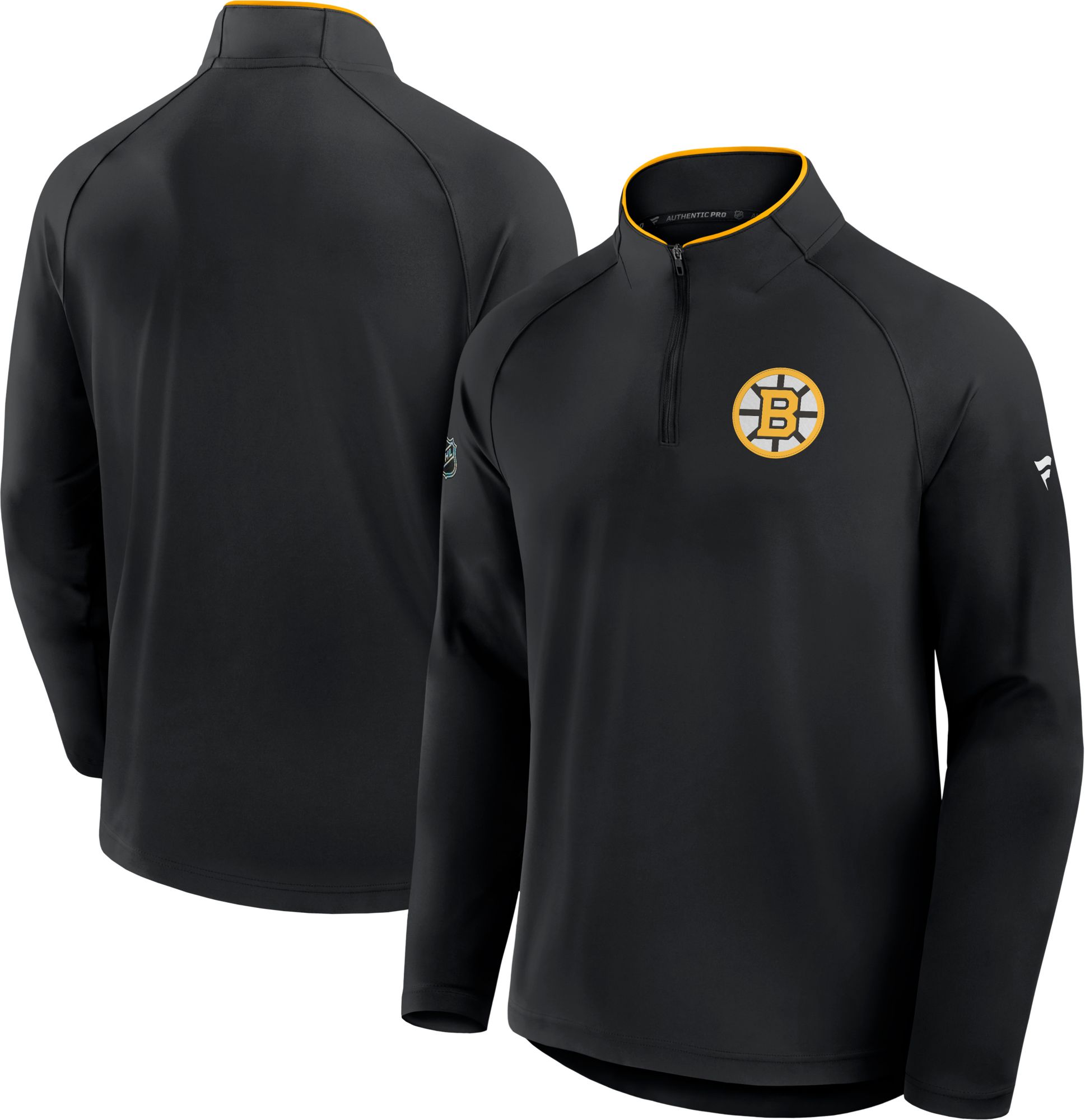NHL Men's Boston Bruins Black Rink Training Quarter-Zip Pullover product image