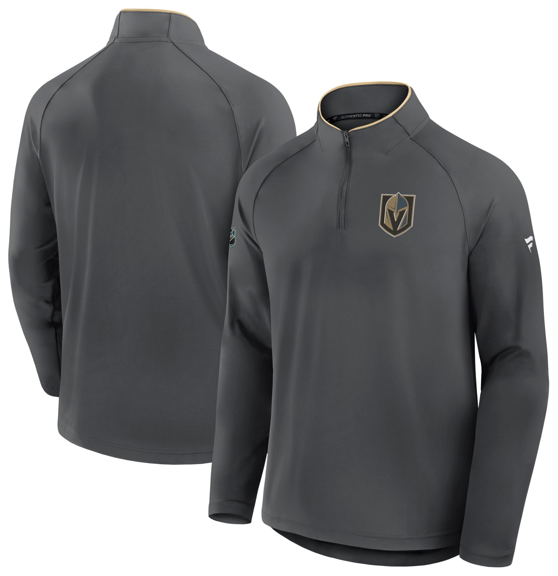 NHL Men's Vegas Golden Knights Grey Rink Train Quarter-Zip Pullover product image
