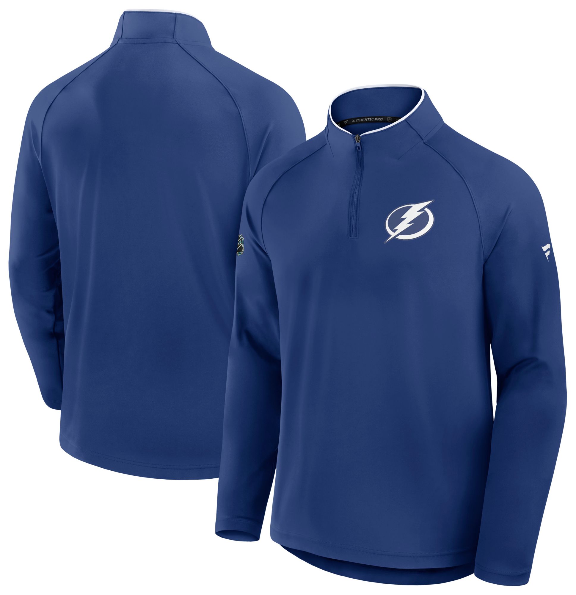 NHL Men's Tampa Bay Lightning Blue Rink Train Quarter-Zip Pullover product image
