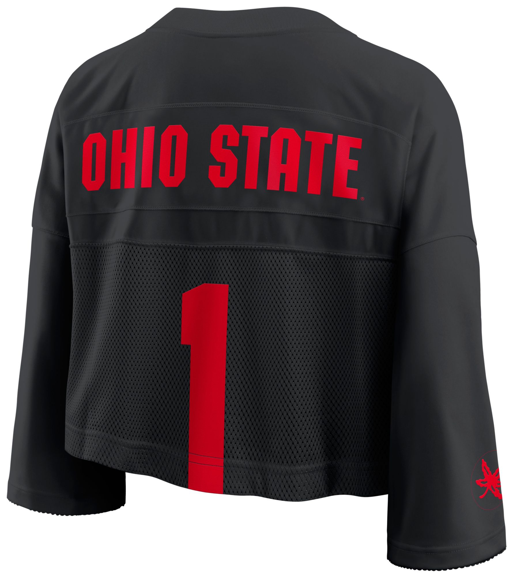 Nike Women's Ohio State Buckeyes Black Cropped Replica Jersey product image