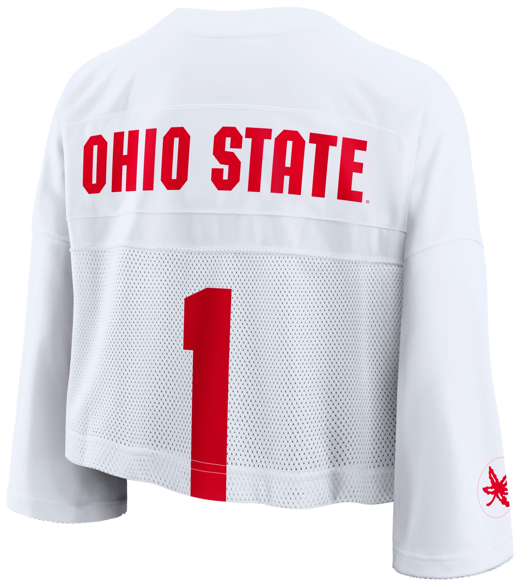 Nike Women's Ohio State Buckeyes White Cropped Replica Jersey product image