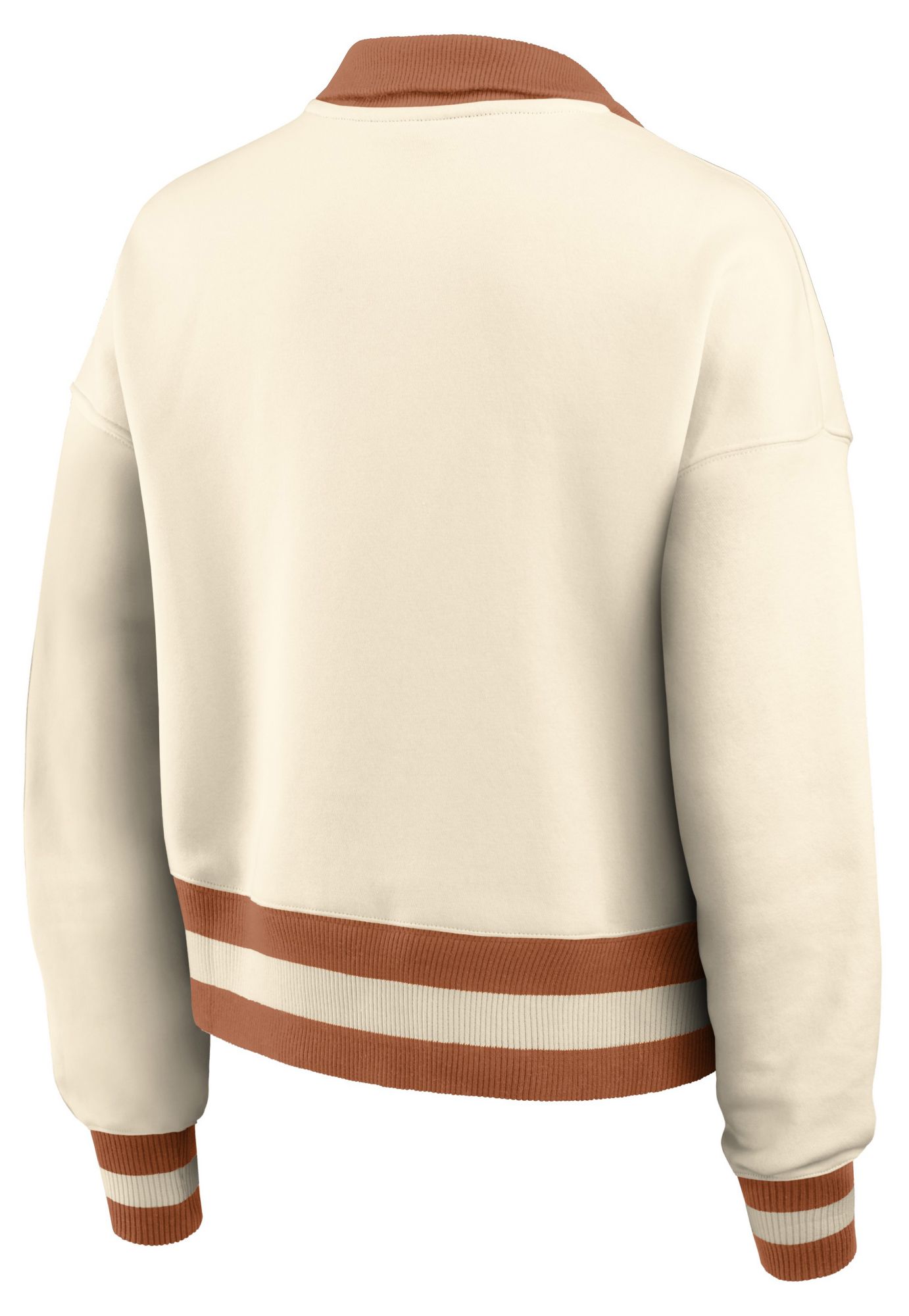 Nike Women's Texas Longhorns Natural Legacy Quarter-Zip Cropped Jacket product image