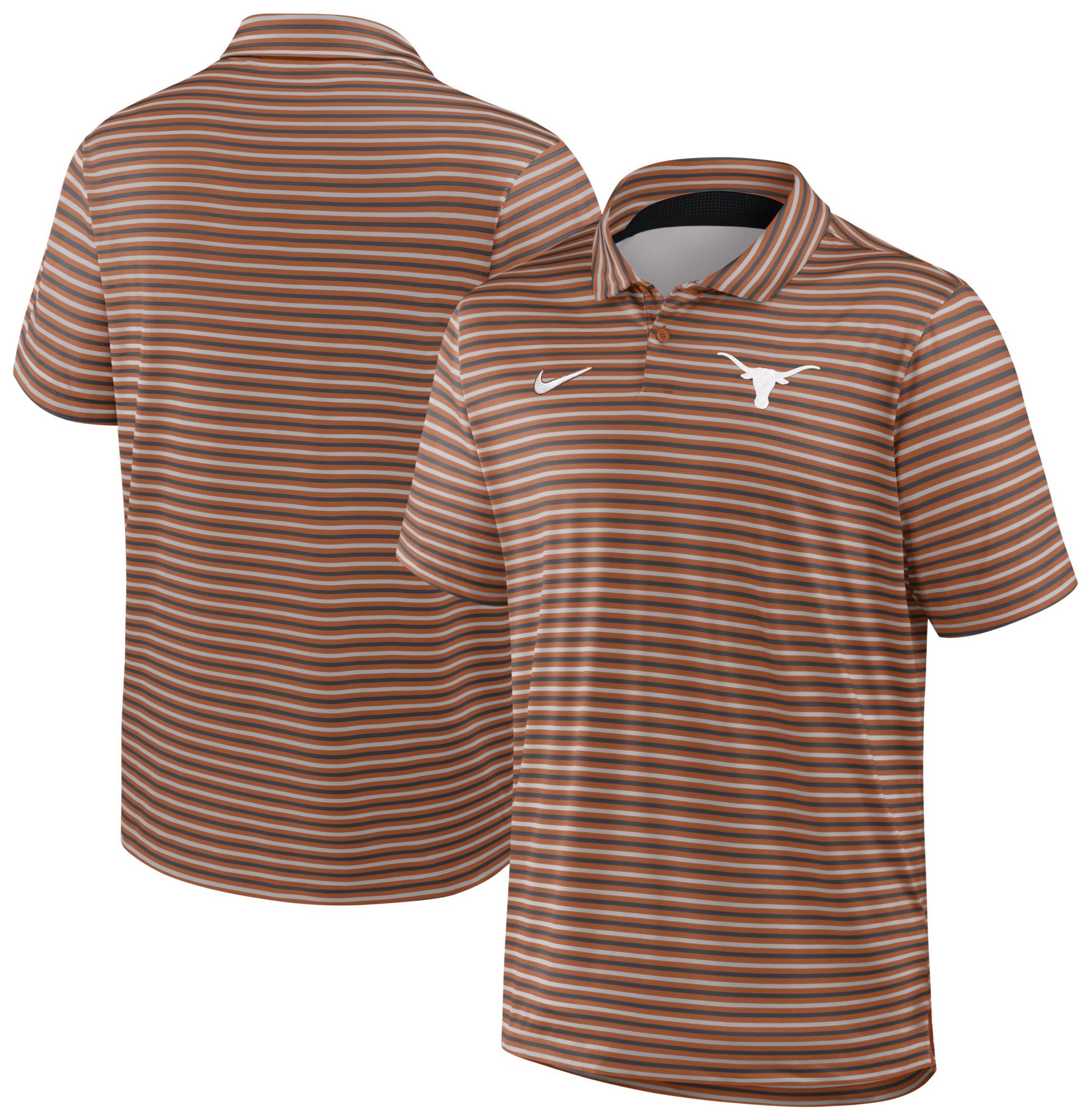 Nike Men's Texas Longhorns Desert Orange Tour Stripe Coaches Premium Polo product image