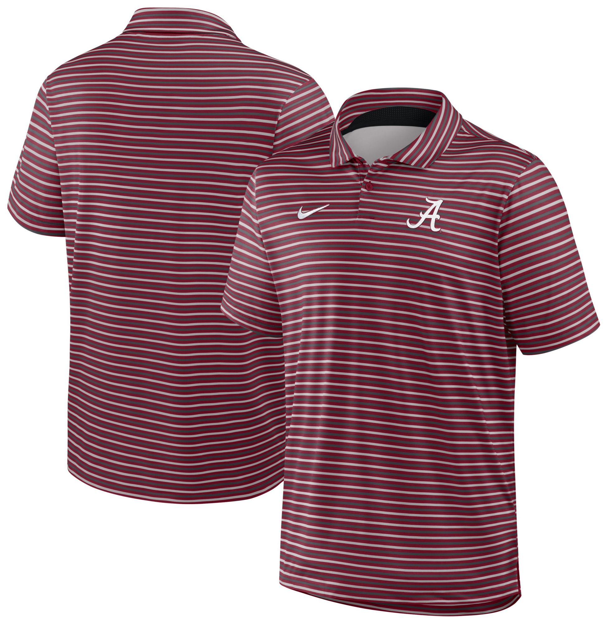 Nike Men's Alabama Crimson Tide Team Crimson Tour Stripe Coaches Premium Polo product image