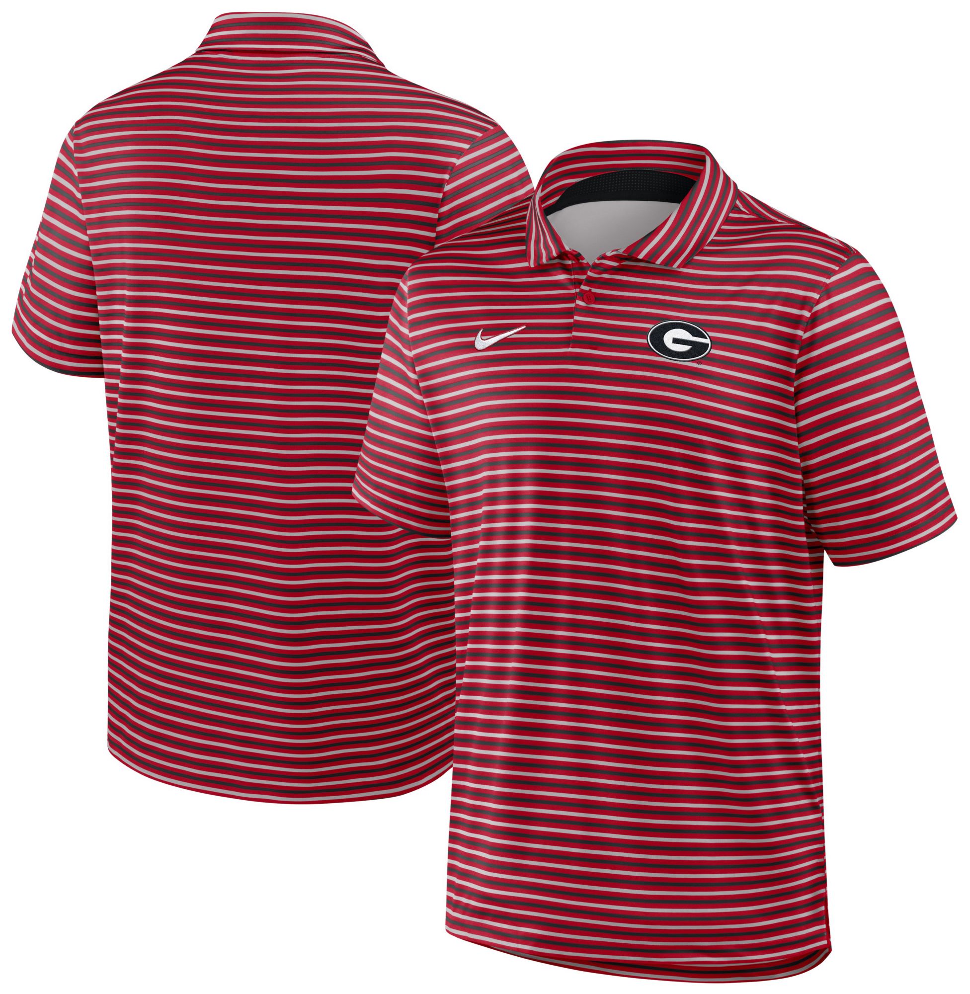 Nike Men's Georgia Bulldogs University Red Tour Stripe Coaches Premium Polo product image