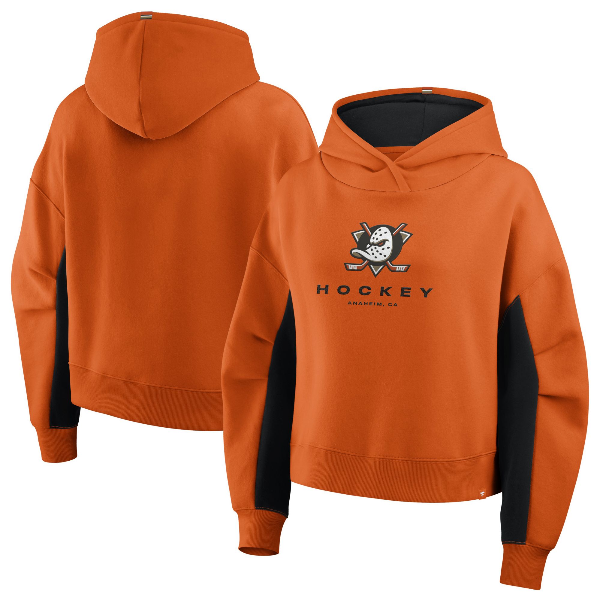 NHL Women's Anaheim Ducks Orange Fleece Pullover Hoodie product image