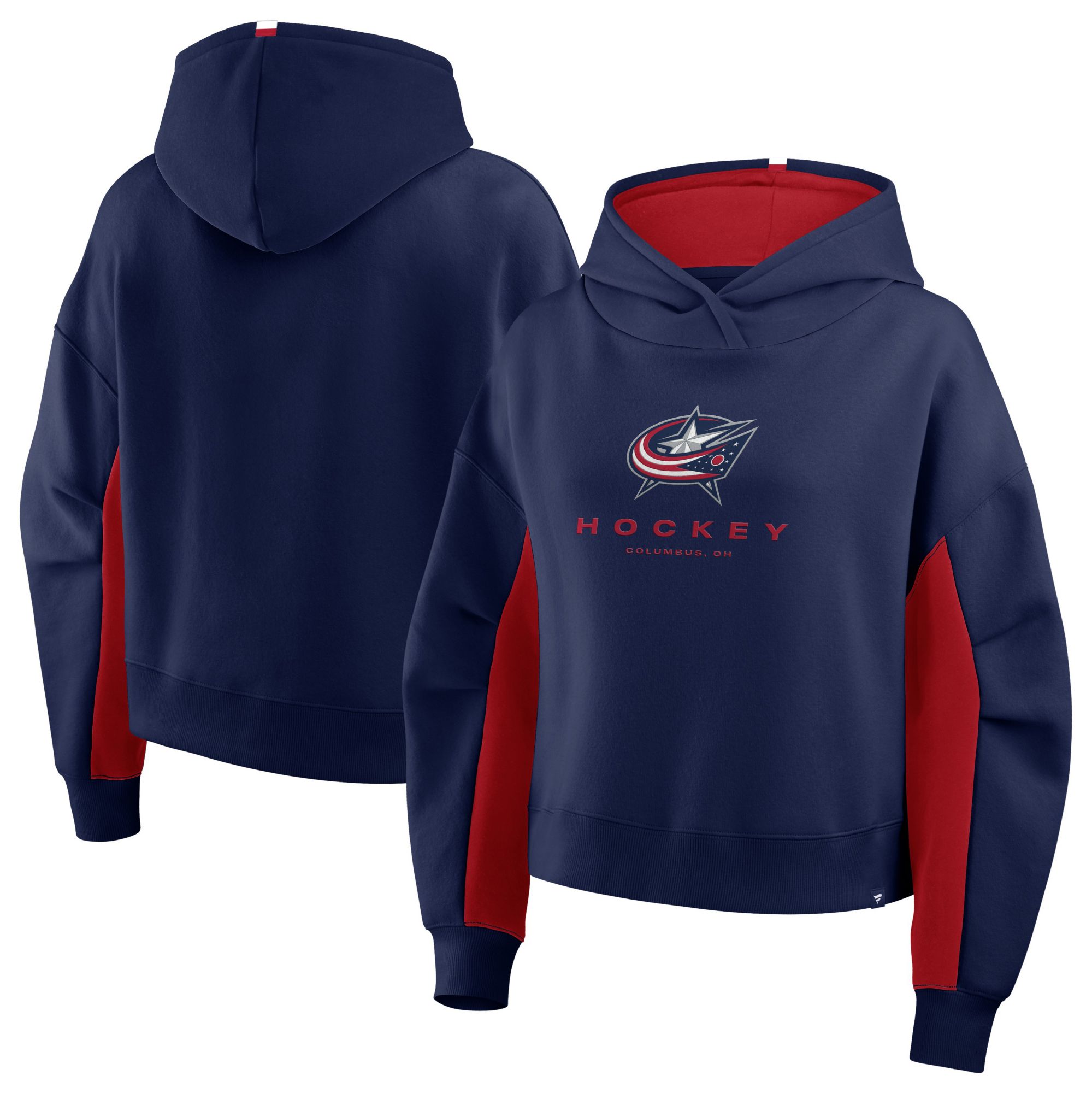 NHL Women's Columbus Blue Jackets Navy Fleece Pullover Hoodie product image