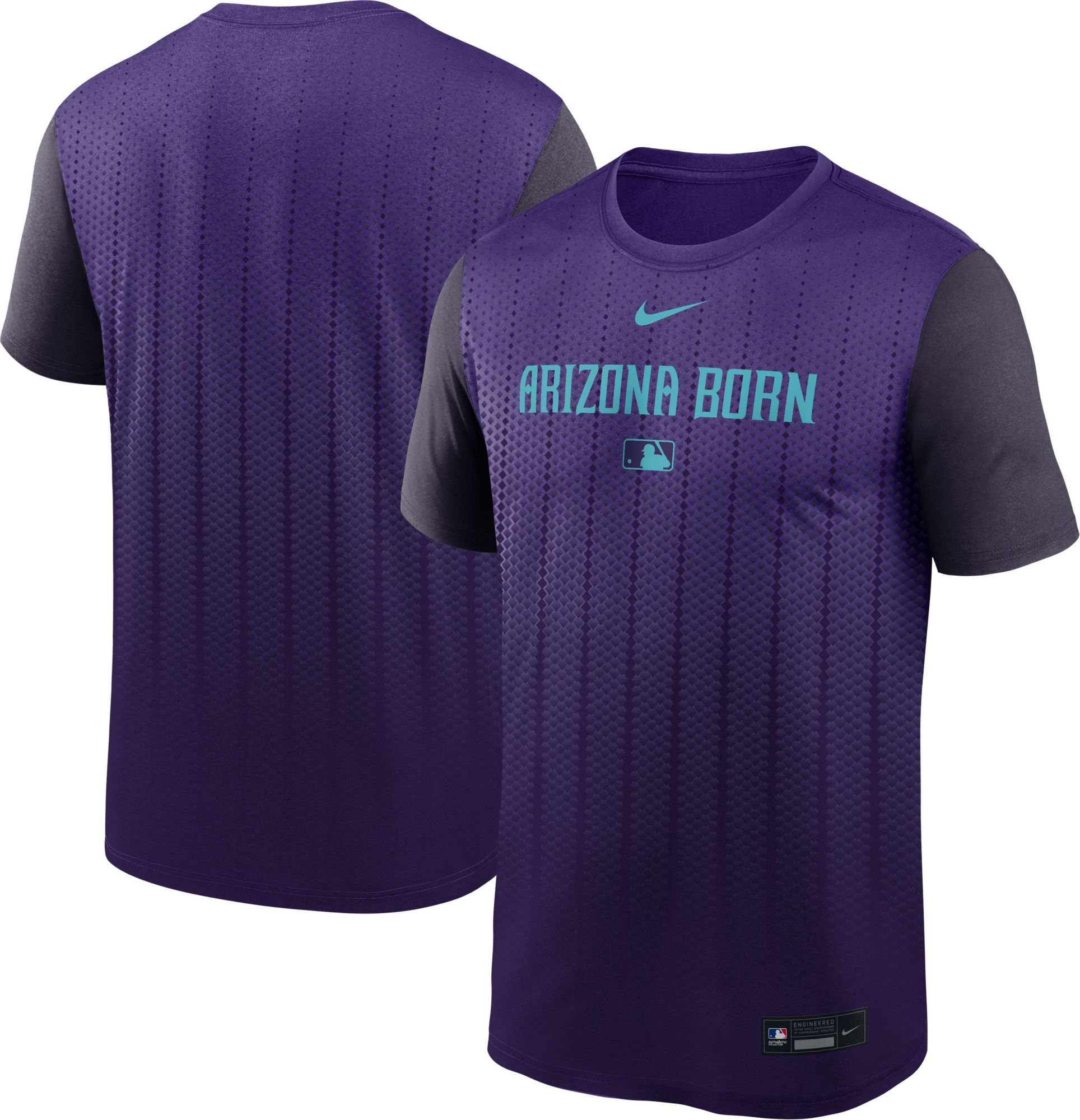 Nike Men's Arizona Diamondbacks City Connect Authentic Collection Legend Purple T-Shirt product image
