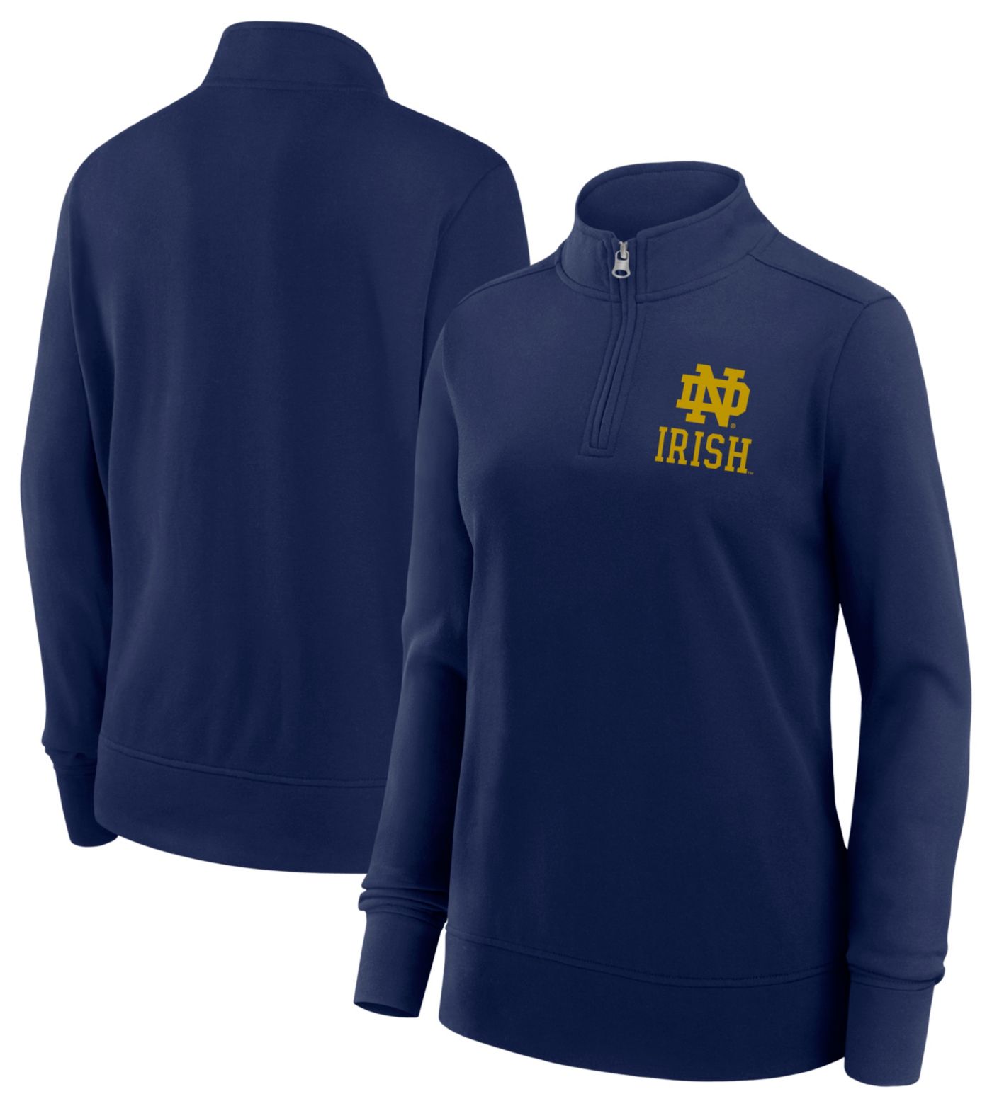 Notre dame quarter zip sweatshirt online