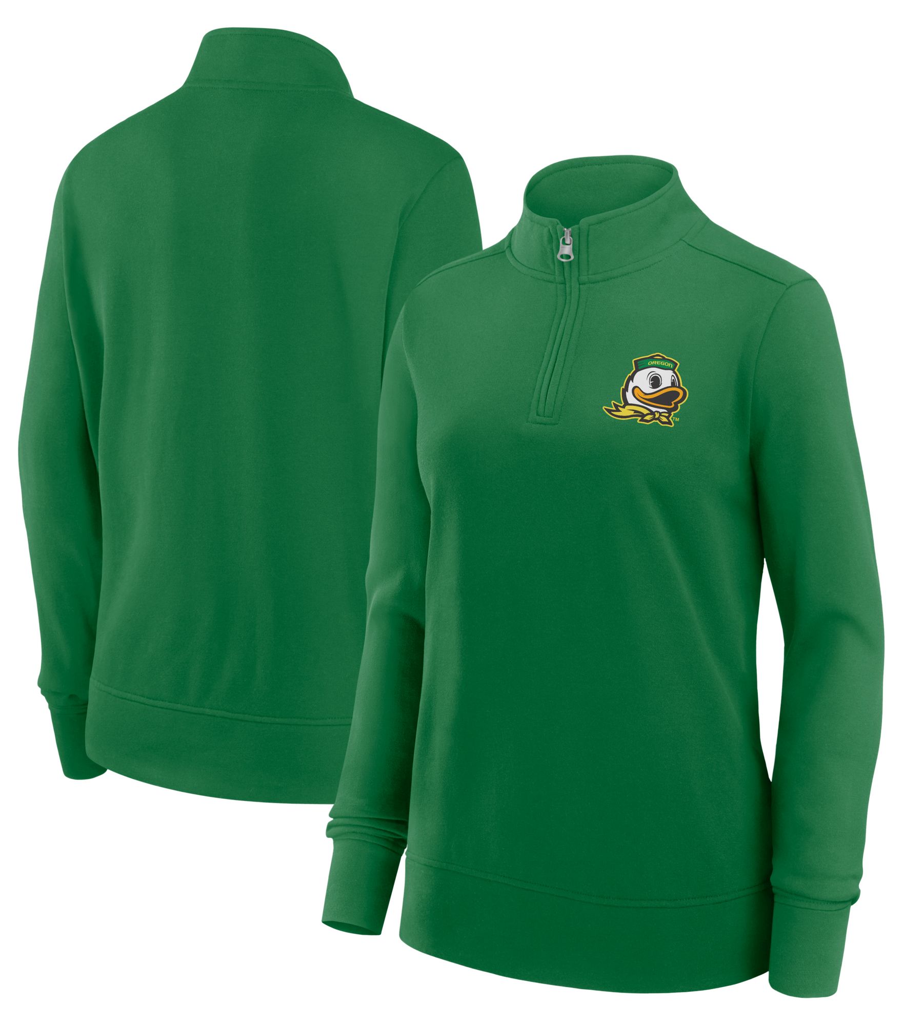 Logo Athletic Women's Oregon Ducks Green Terry Logo Quarter-Zip product image