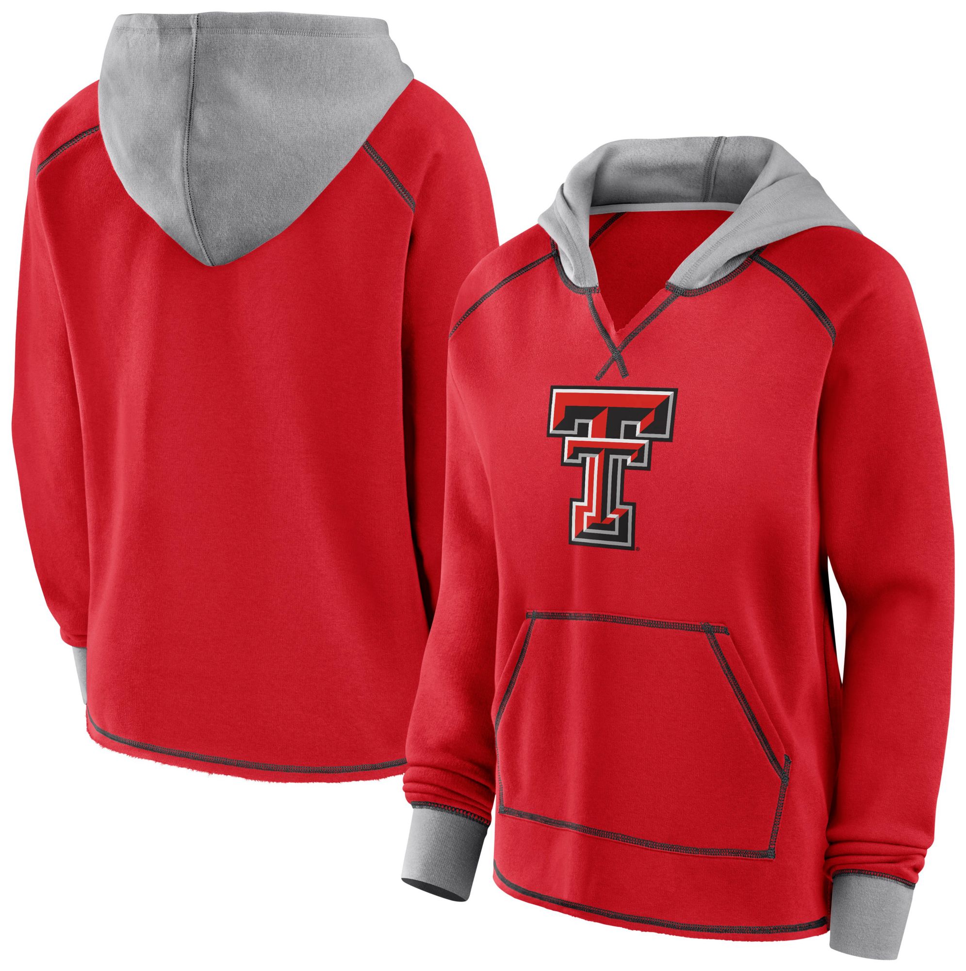 Logo Athletic Women's Texas Tech Red Raiders Red Boom Logo Fleece Pullover Hoodie product image