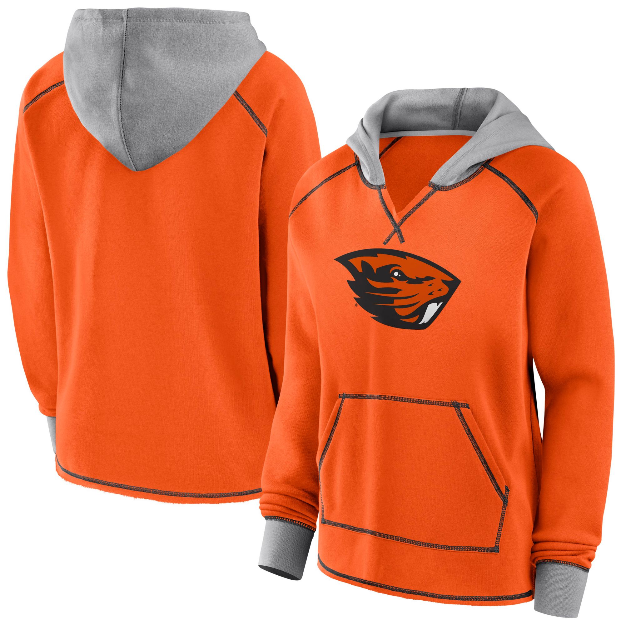 Logo Athletic Women's Oregon State Beavers Orange Boom Logo Fleece Pullover Hoodie product image