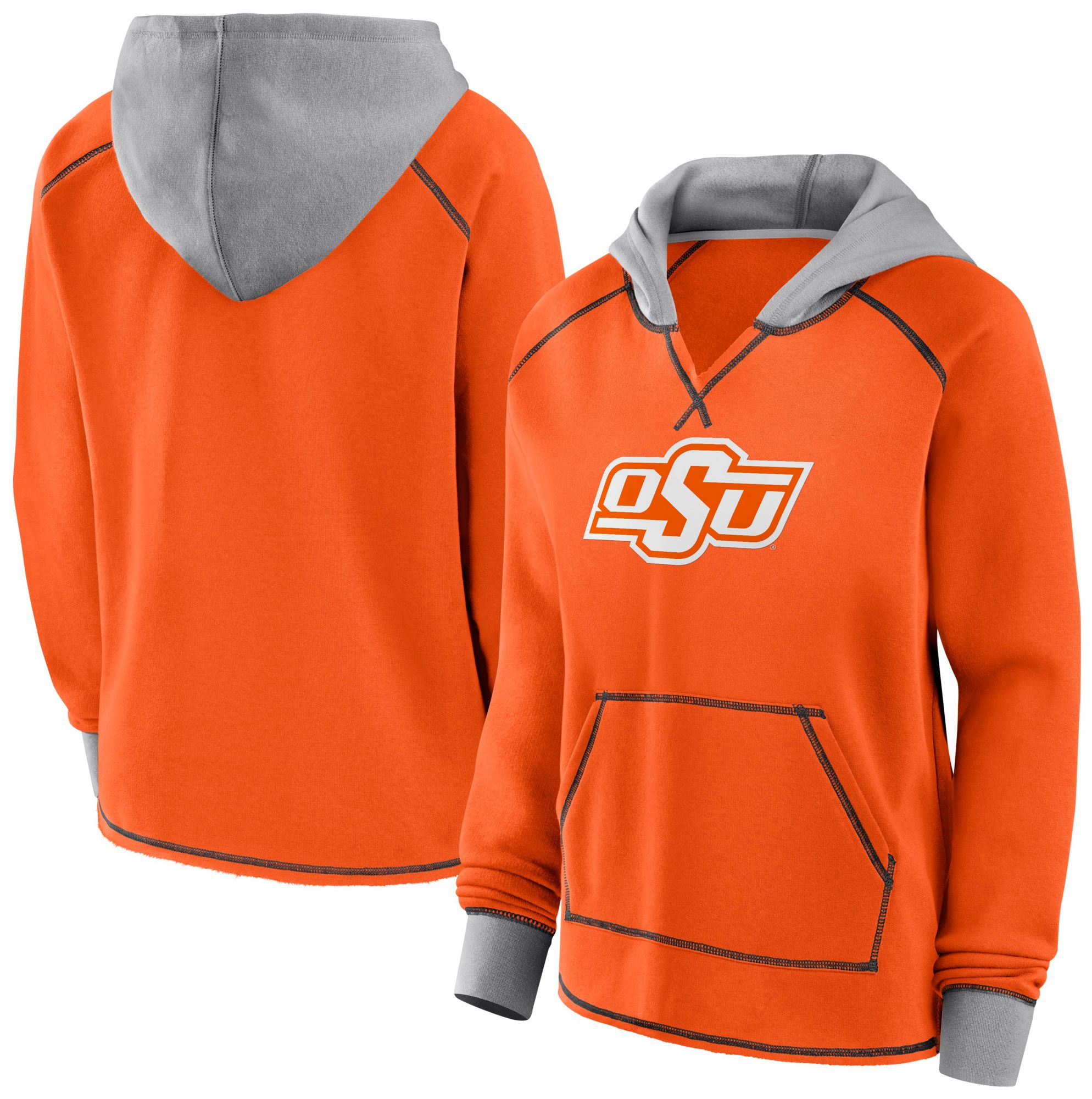 NCAA Women's Oklahoma State Cowboys Orange Boom Logo Fleece Pullover Hoodie product image