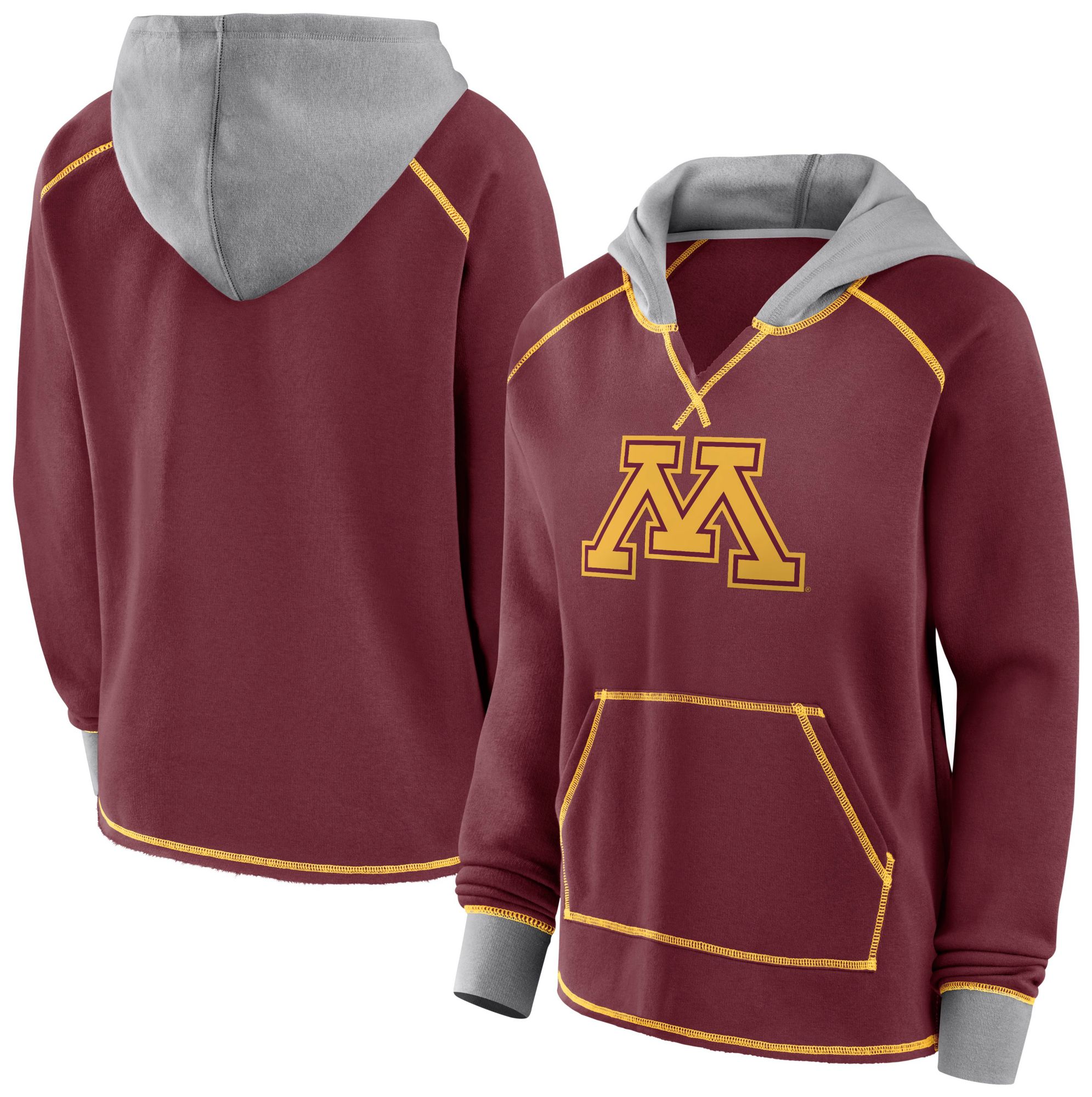 Logo Athletic Women's Minnesota Golden Gophers Maroon Boom Logo Fleece Pullover Hoodie product image