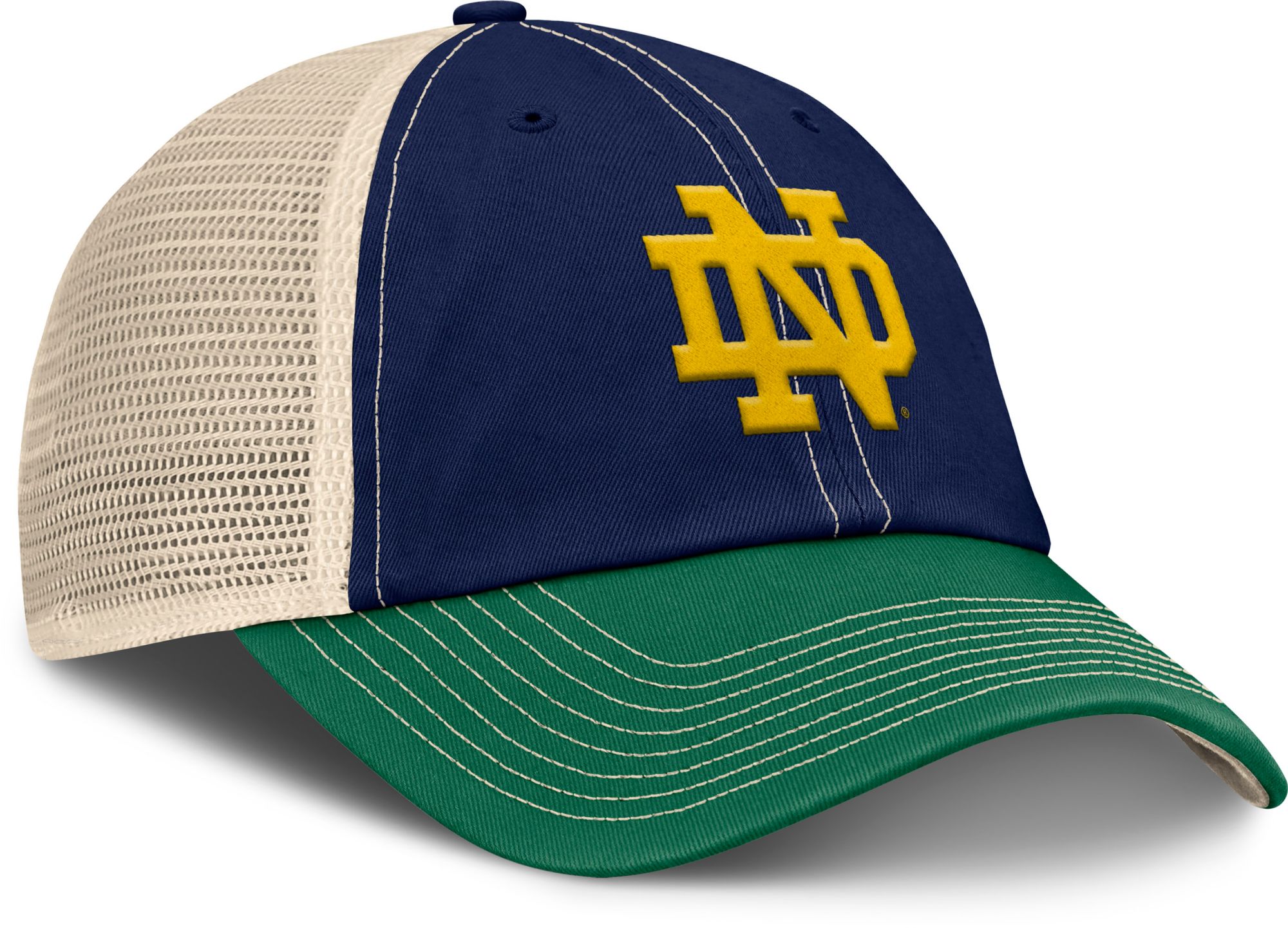 NCAA Adult Notre Dame Fighting Irish Athletic Navy Adjustable Victory Evergreen Trailway Hat product image