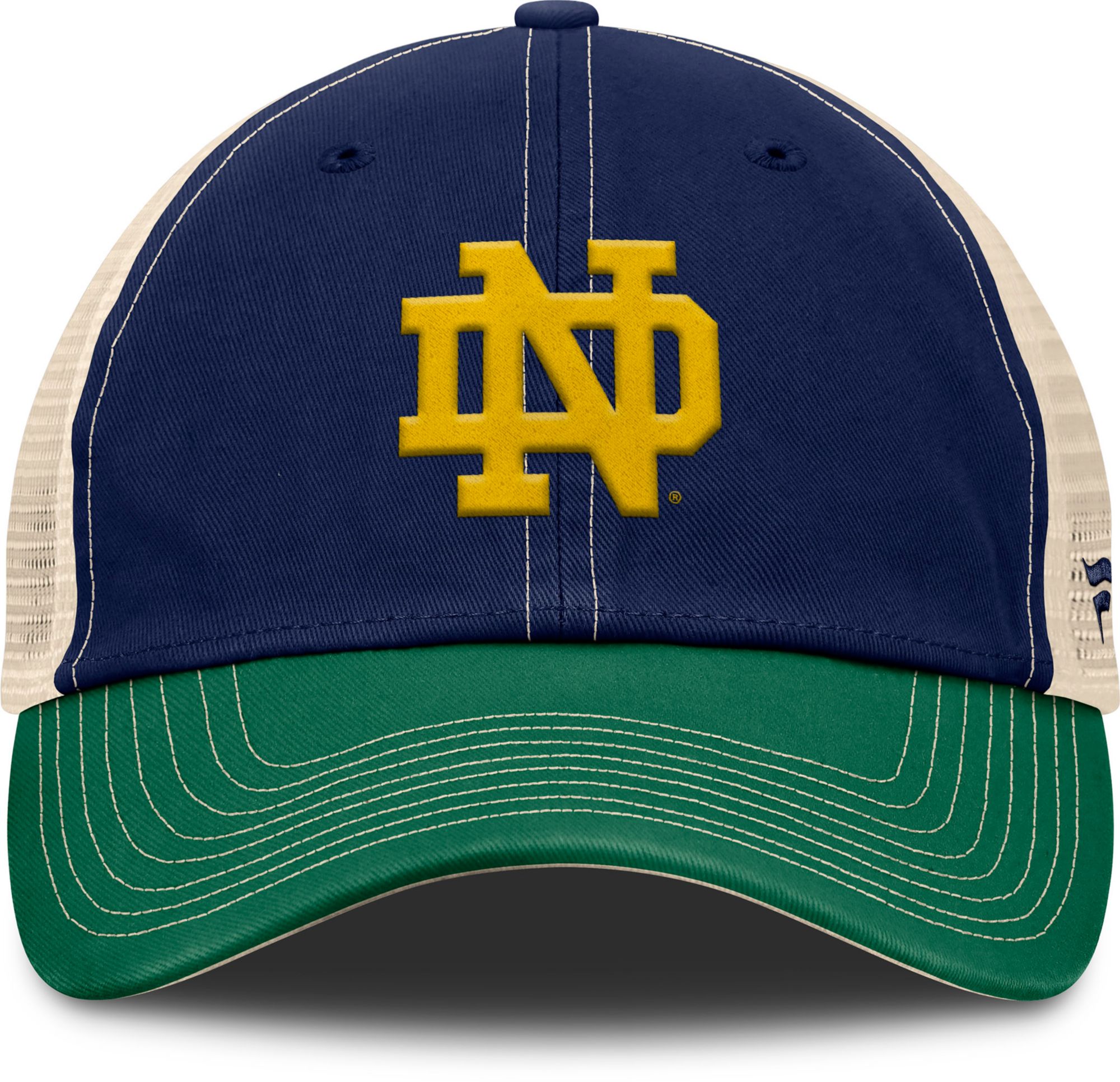 NCAA Adult Notre Dame Fighting Irish Athletic Navy Adjustable Victory Evergreen Trailway Hat product image