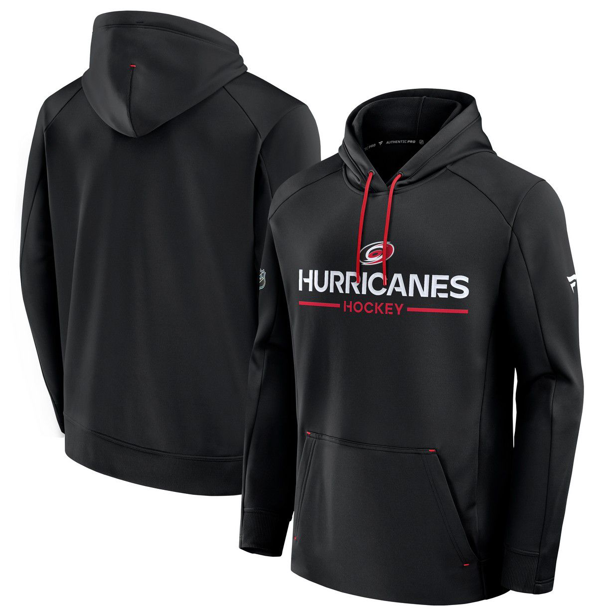 NHL Men's Carolina Hurricanes Black Authentic Pro Rink Pullover Hoodie product image